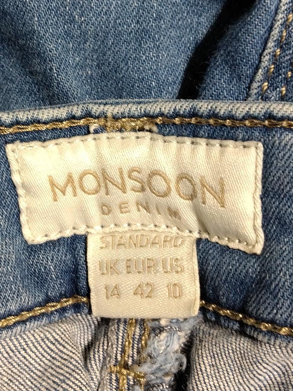 Monsoon Women's Jeans UK 14 Blue Cotton with Elastane Skinny - Image 6