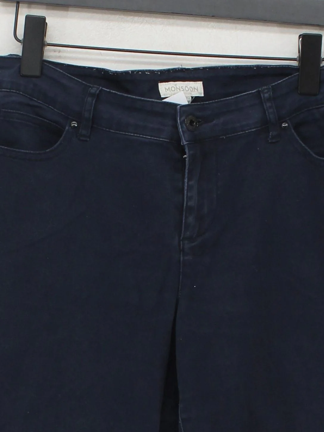 Monsoon Women's Jeans UK 16 Blue Cotton with Elastane Skinny - Image 3
