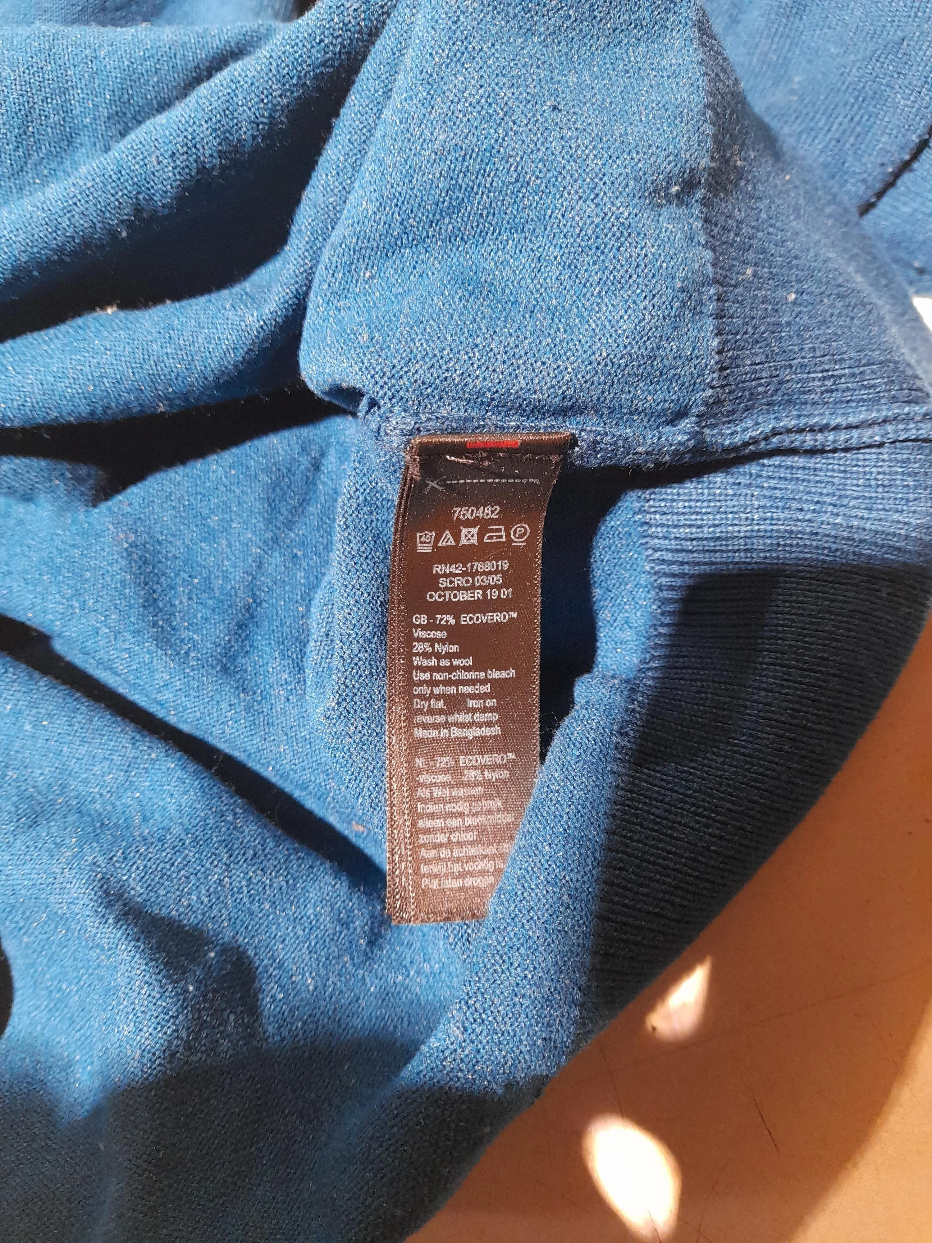Monsoon Women's Jumper L Blue 100% Viscose Crew Neck Pullover - Image 8