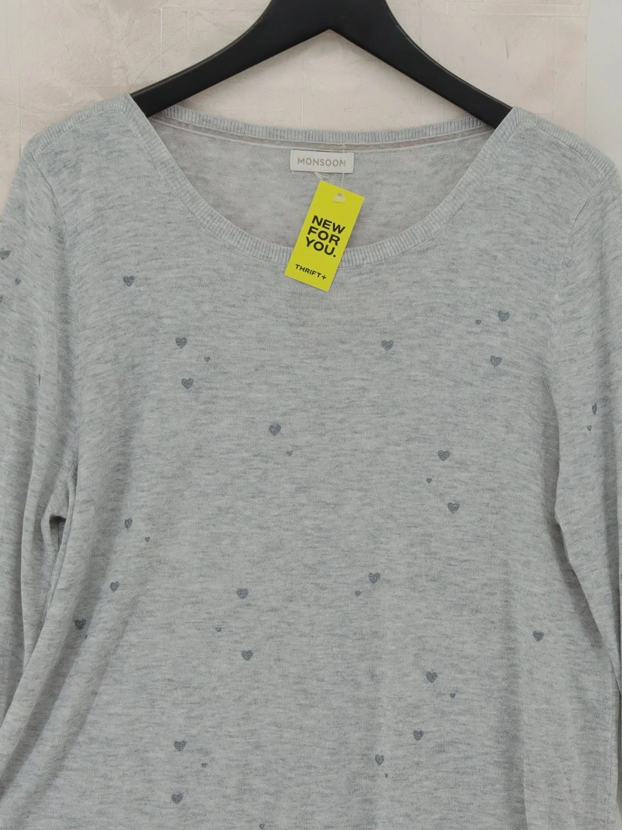 Monsoon Women's Jumper L Grey 100% Other Round Neck Pullover - Image 3