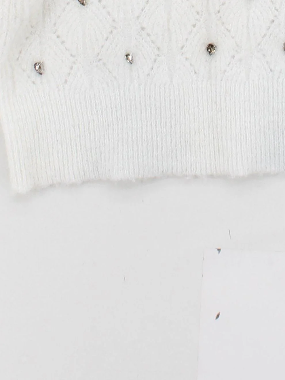 Monsoon Women's Jumper S White Polyester with Polyamide, Wool, Elastane Pullover - Image 4