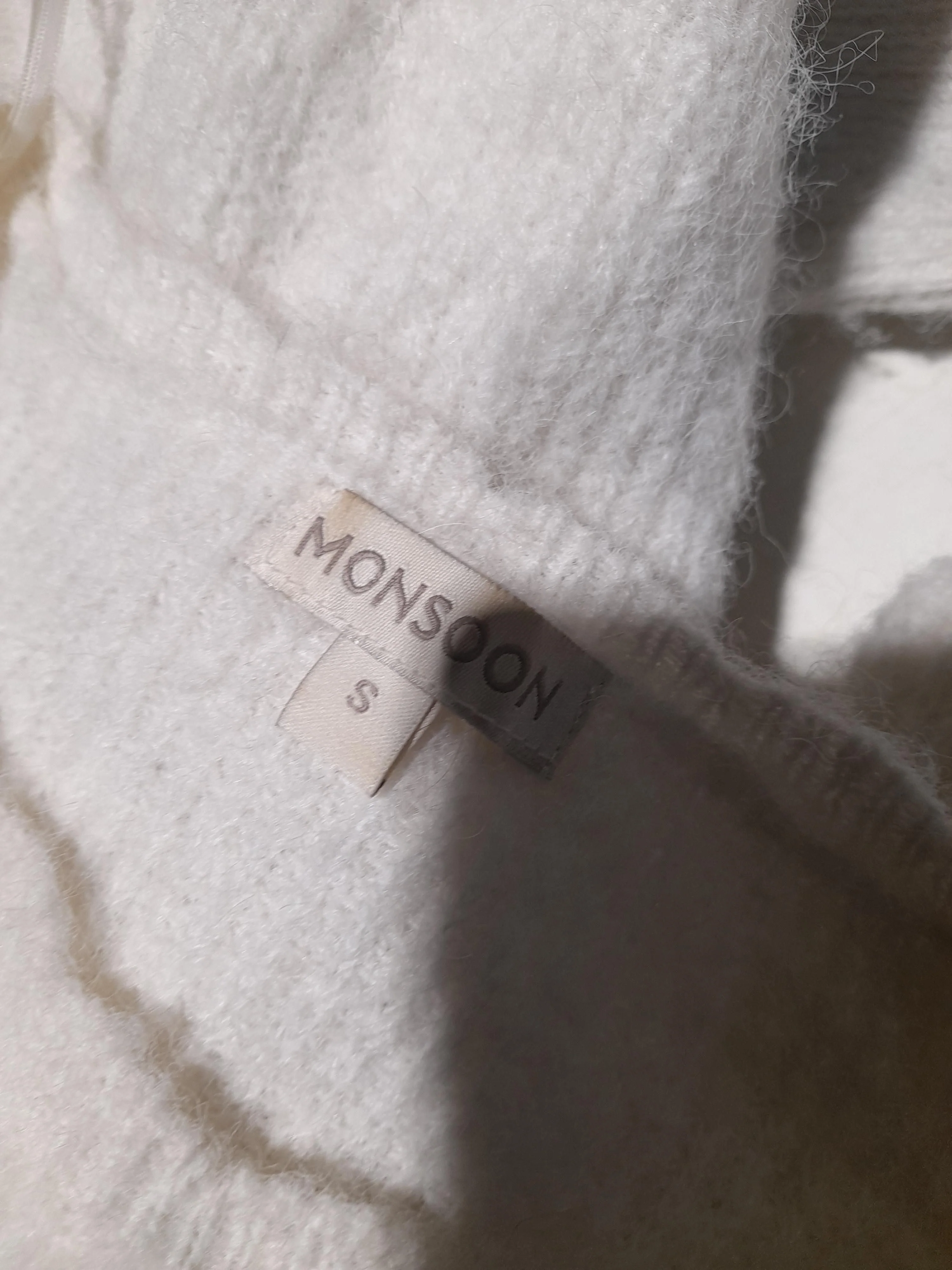Monsoon Women's Jumper S White Polyester with Polyamide, Wool, Elastane Pullover - Image 8