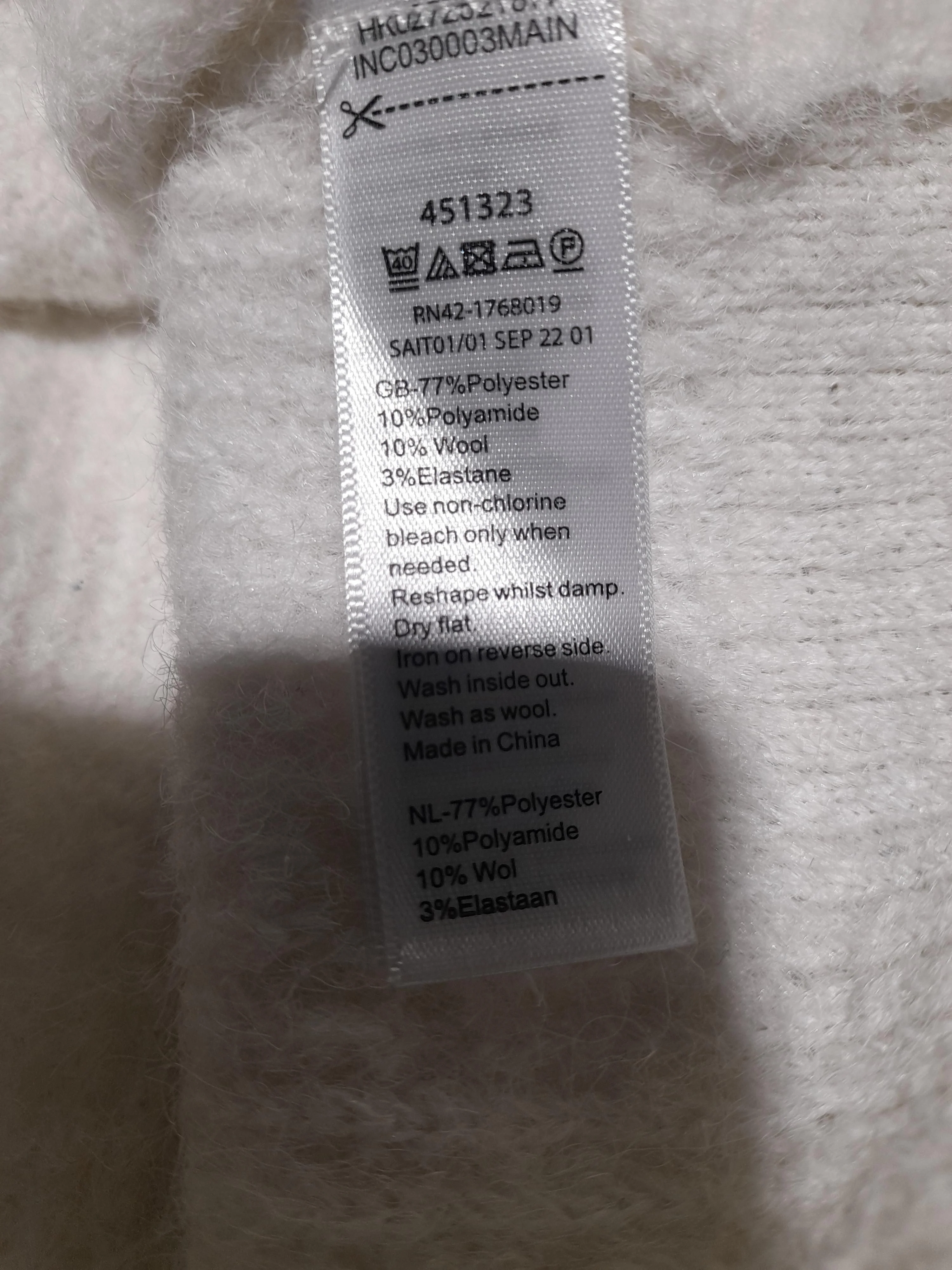 Monsoon Women's Jumper S White Polyester with Polyamide, Wool, Elastane Pullover - Image 9