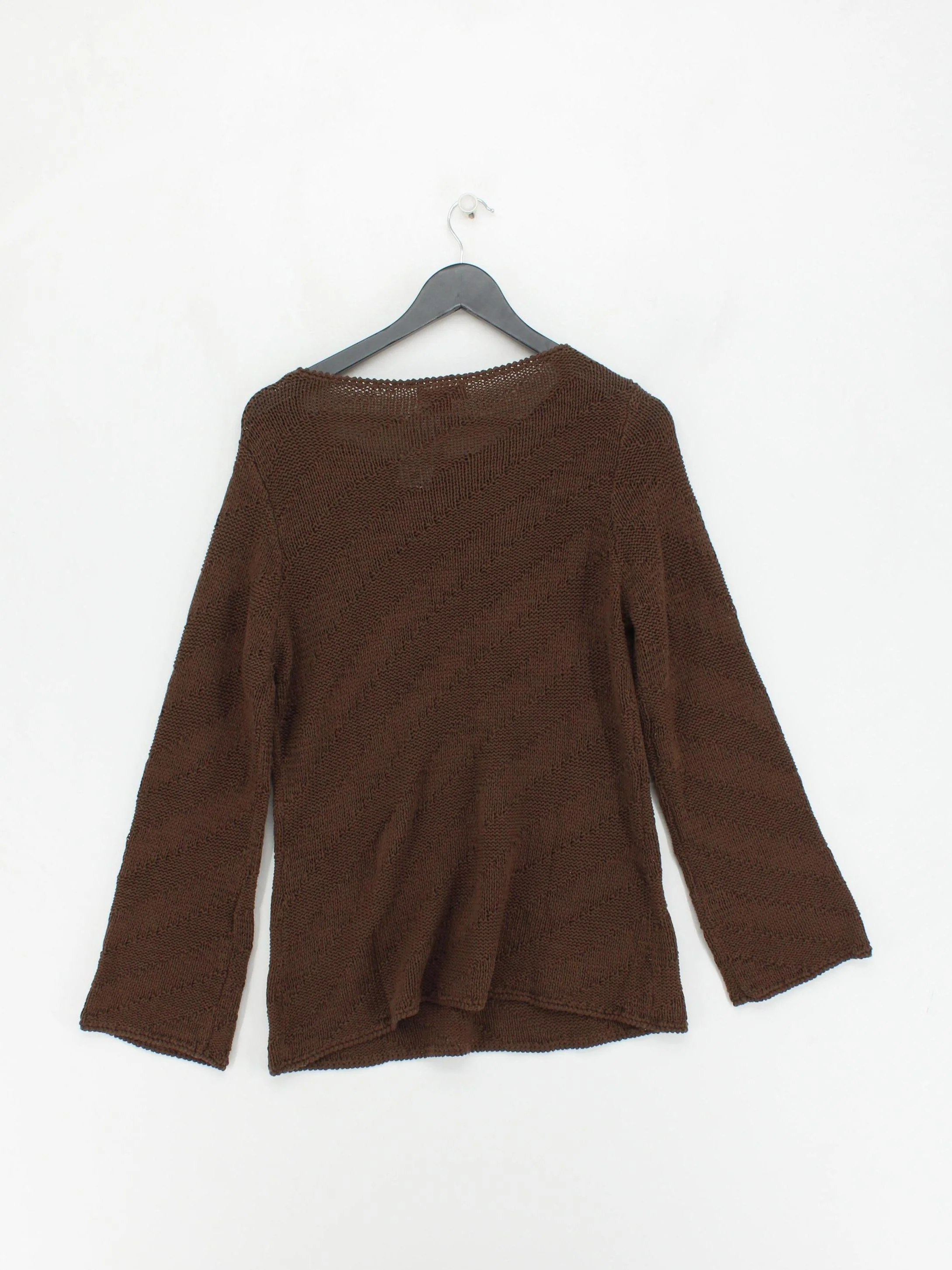 Monsoon Women's Jumper UK 14 Brown Acrylic with Cotton Pullover New with tags - Image 2