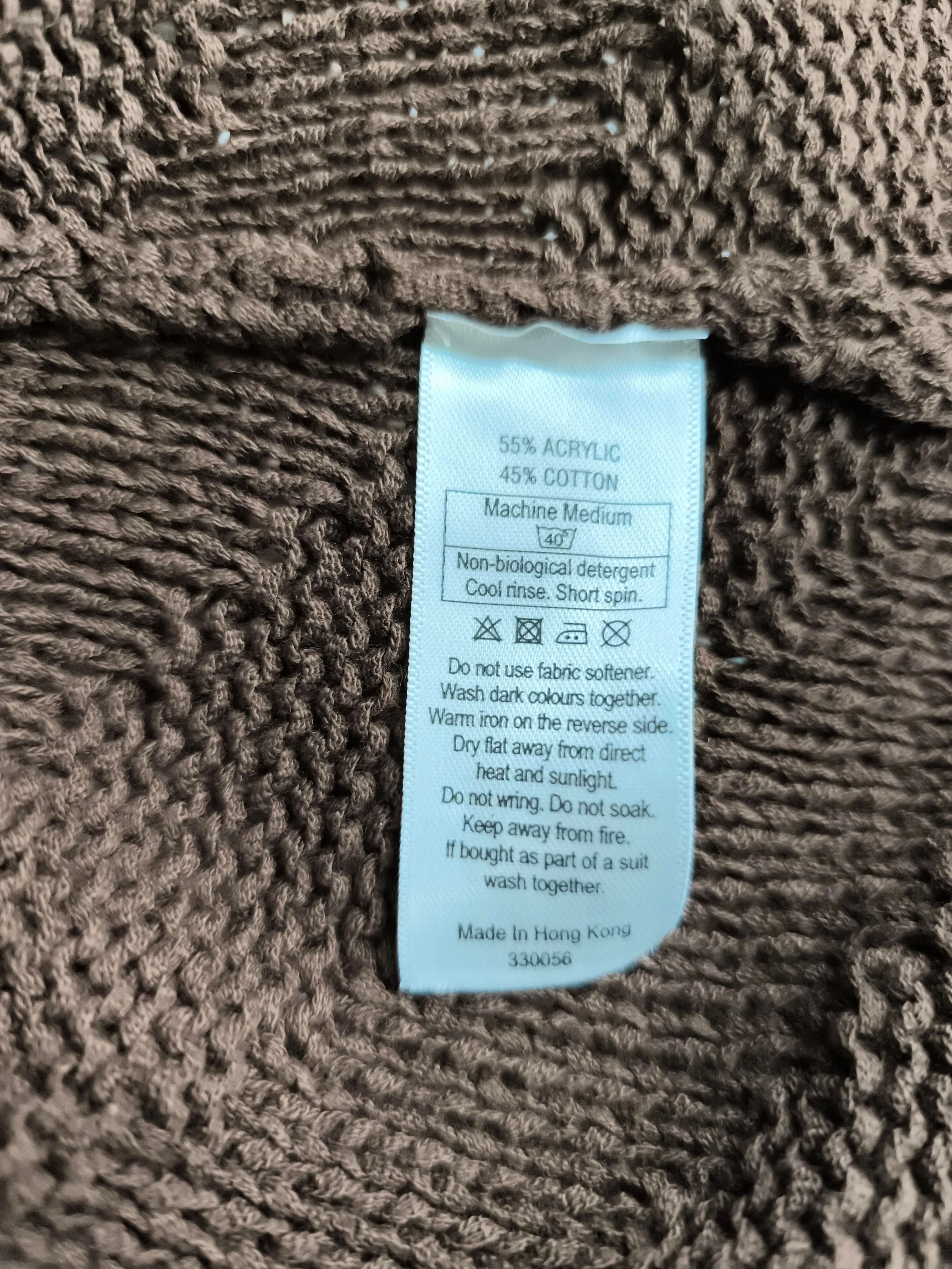 Monsoon Women's Jumper UK 14 Brown Acrylic with Cotton Pullover New with tags - Image 6