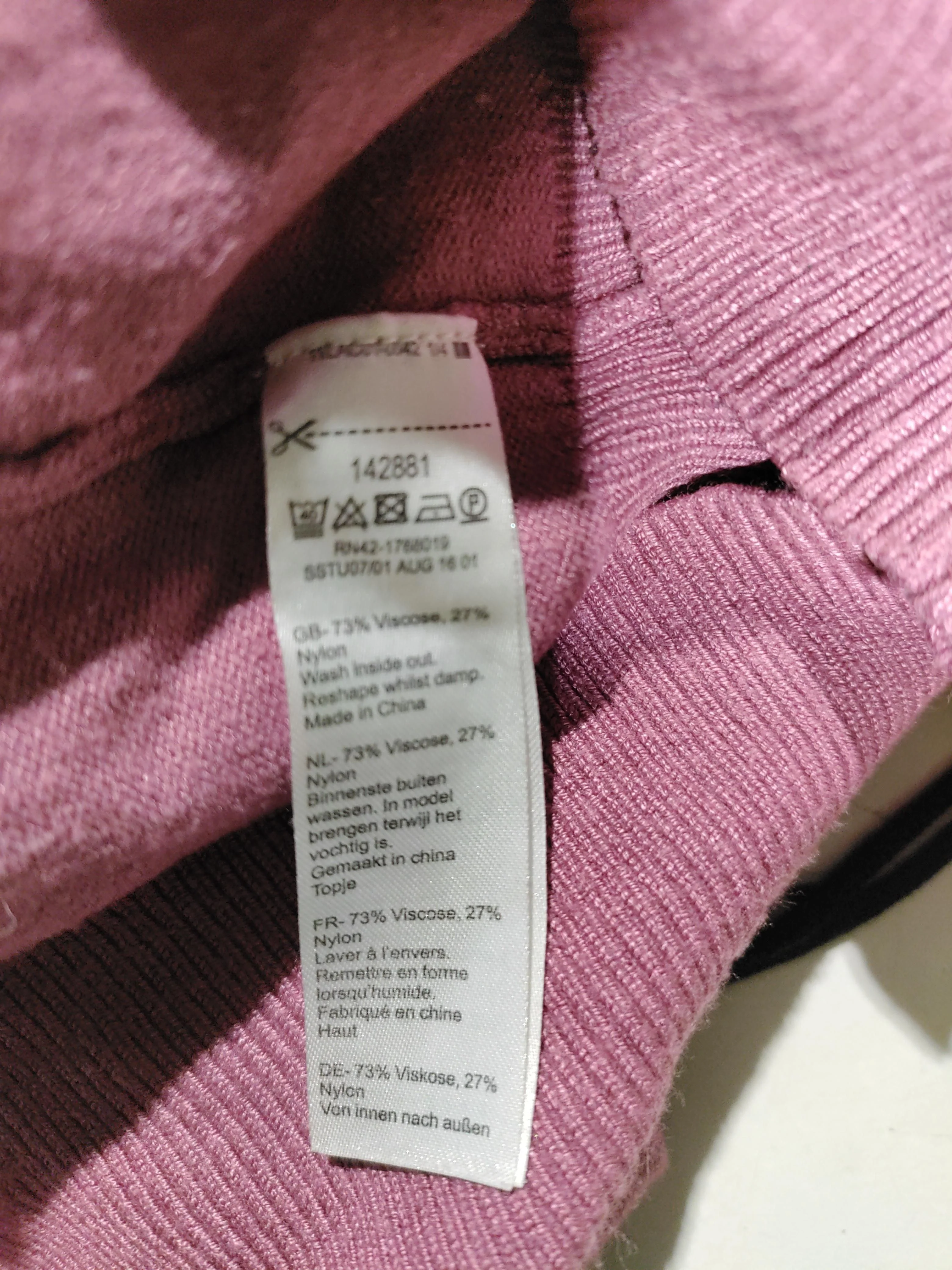 Monsoon Women's Jumper UK 14 Purple Viscose with Nylon V-Neck Pullover - Image 7