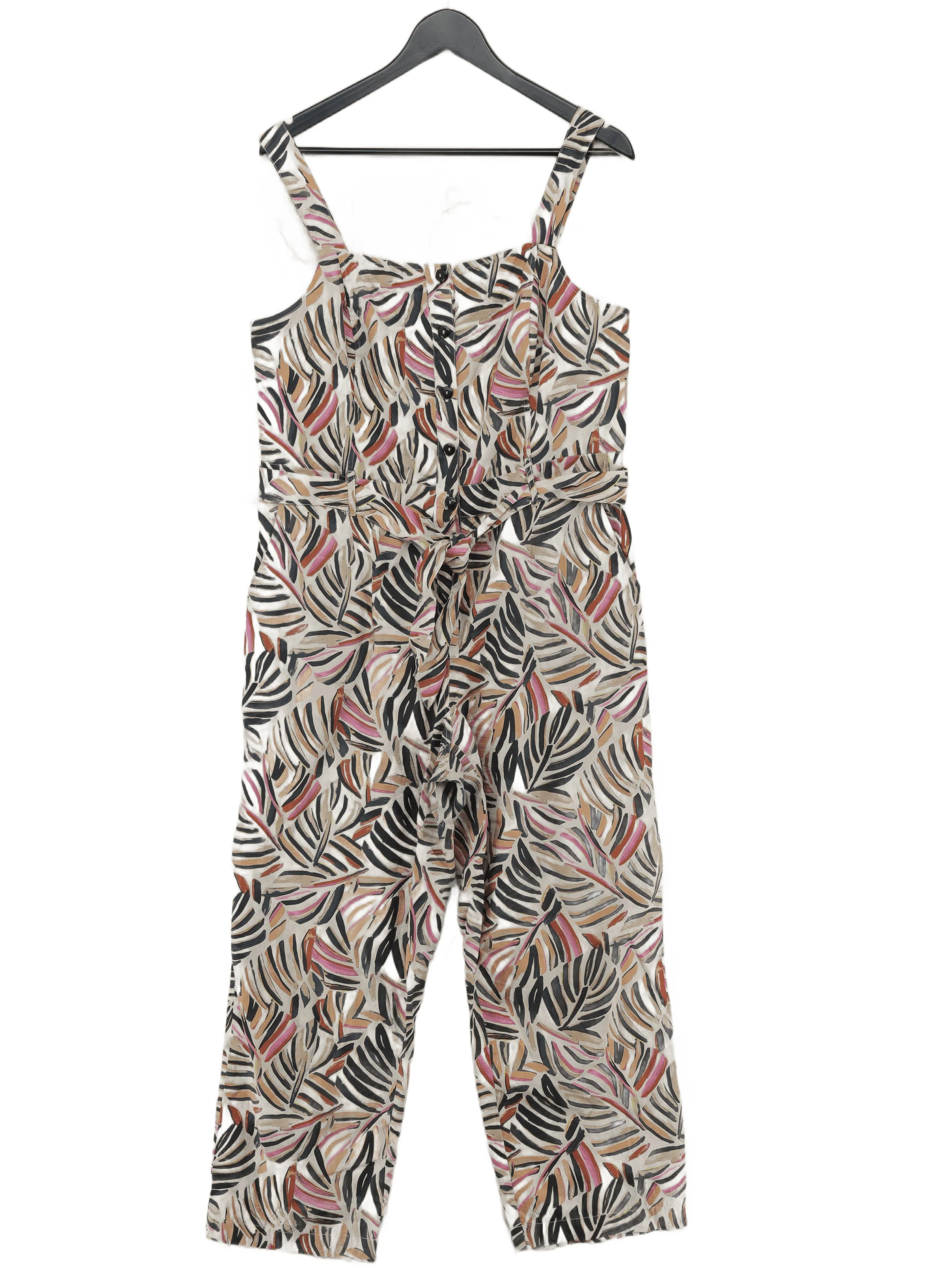 Monsoon Women's Jumpsuit UK 14 Multi 100% Cotton Wide-Leg Jumpsuit