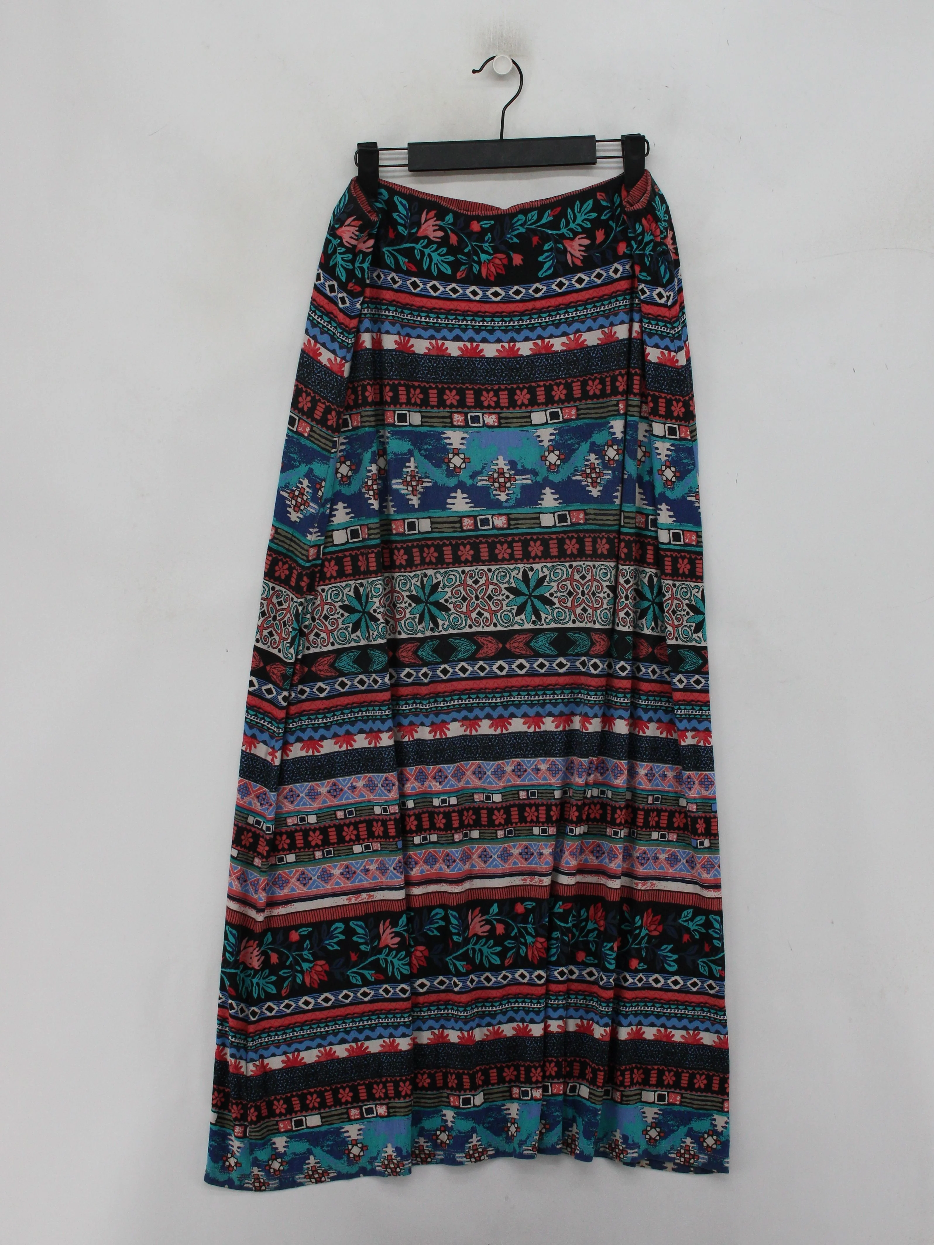 Monsoon Women's Maxi Skirt L Multi Geometric Viscose with Elastane Long Maxi - Image 2