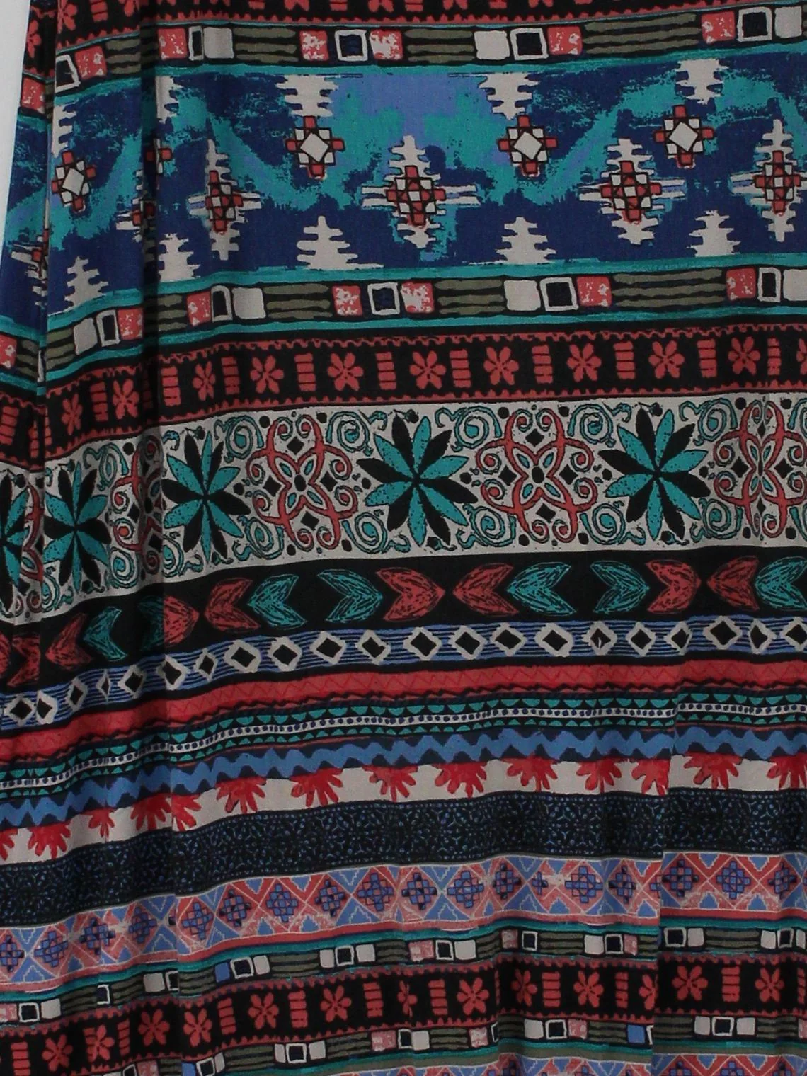 Monsoon Women's Maxi Skirt L Multi Geometric Viscose with Elastane Long Maxi - Image 3