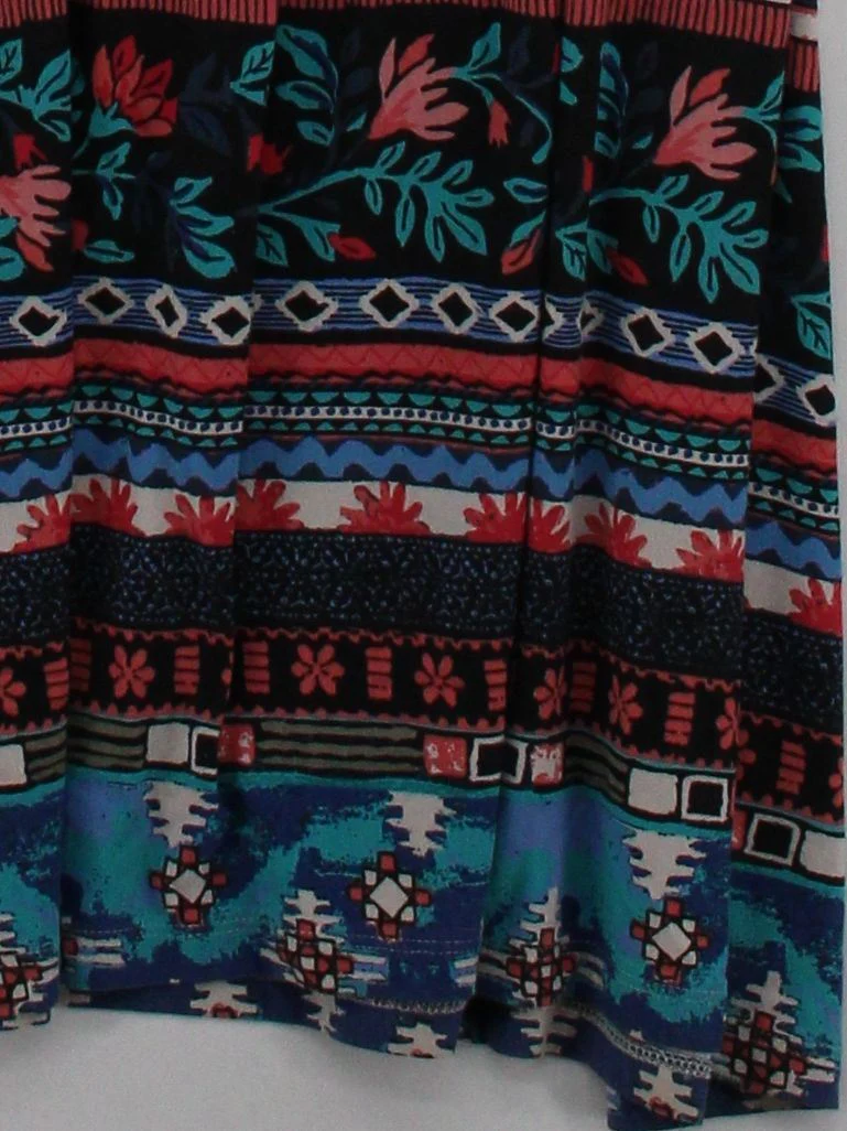 Monsoon Women's Maxi Skirt L Multi Geometric Viscose with Elastane Long Maxi - Image 4