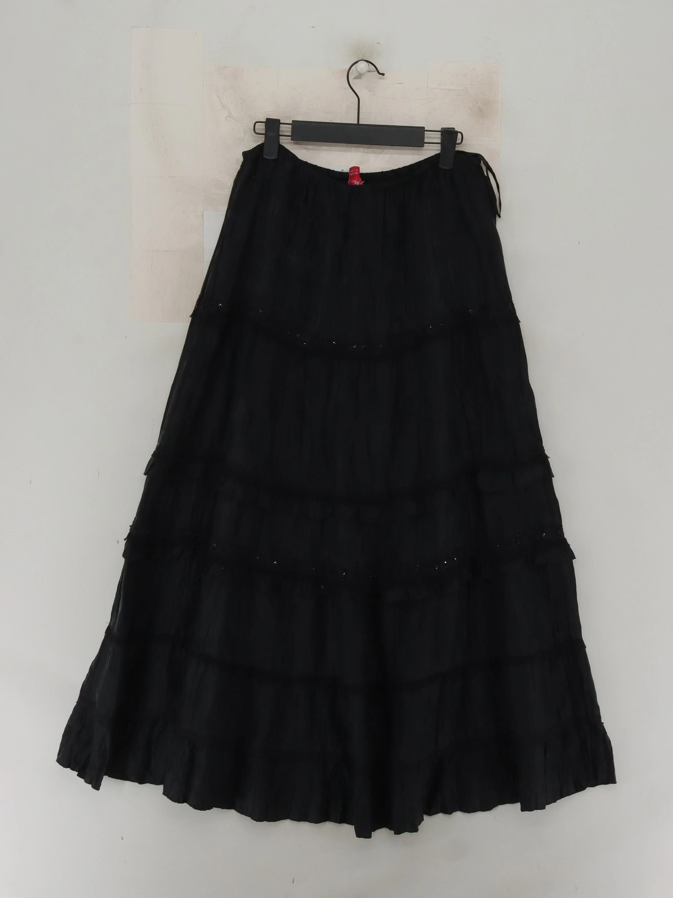 Monsoon Women's Maxi Skirt UK 12 Black 100% Silk Long Maxi - Image 2