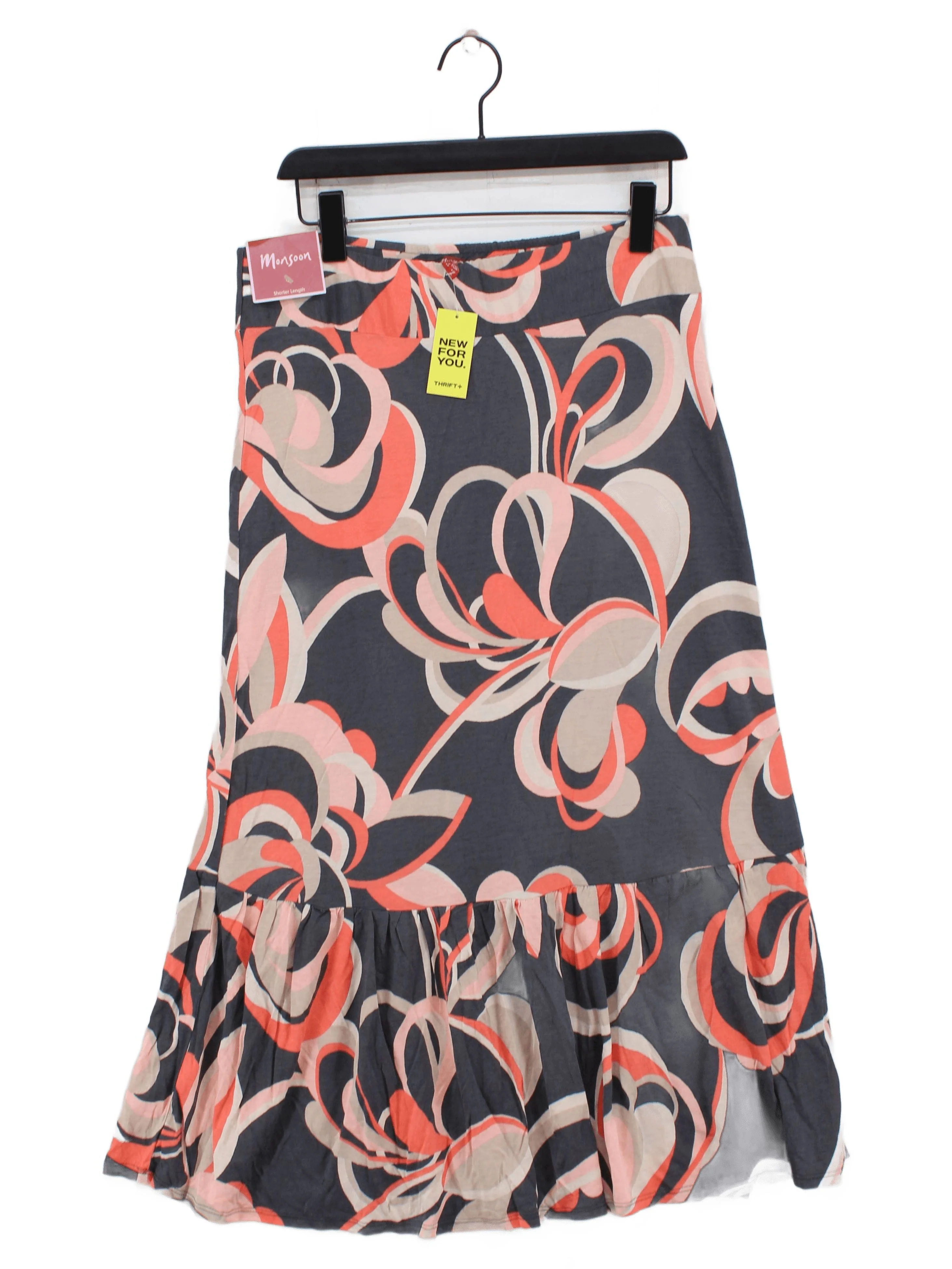 Monsoon Women's Maxi Skirt UK 14 Multi Floral 100% Viscose Long Maxi