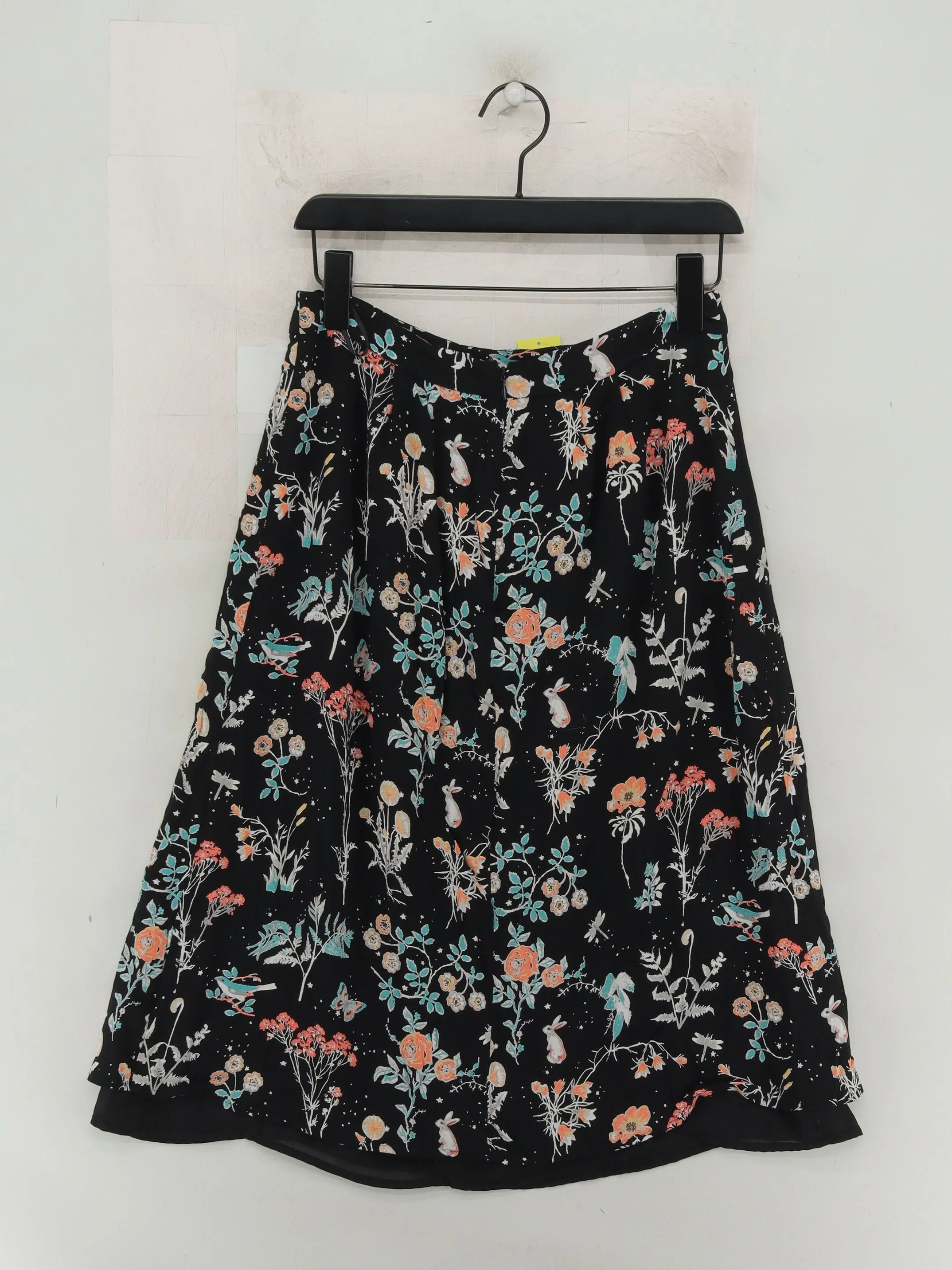 Monsoon Women's Midi Skirt M Black Floral 100% Other Midi A-Line - Image 2