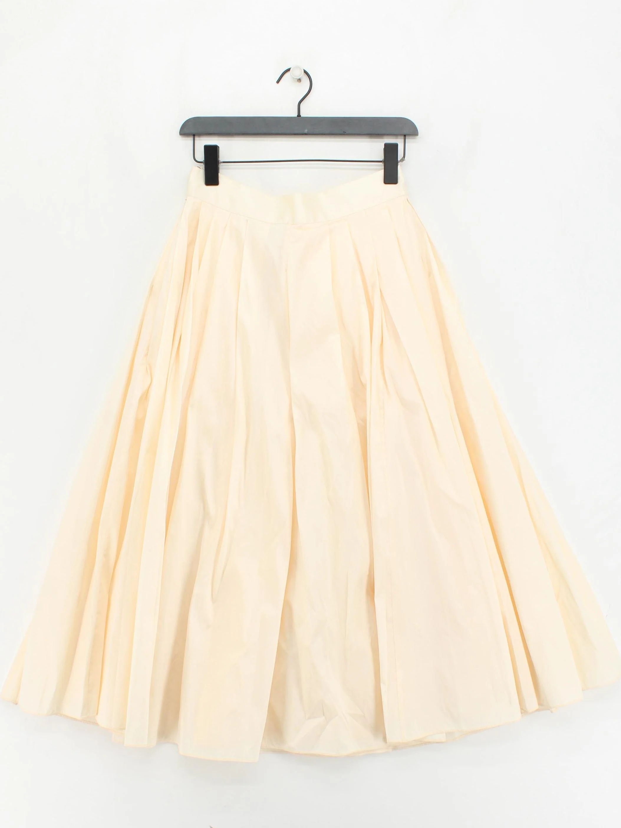 Monsoon Women's Midi Skirt UK 10 Cream Polyester with Polyester Midi Pleated - Image 2