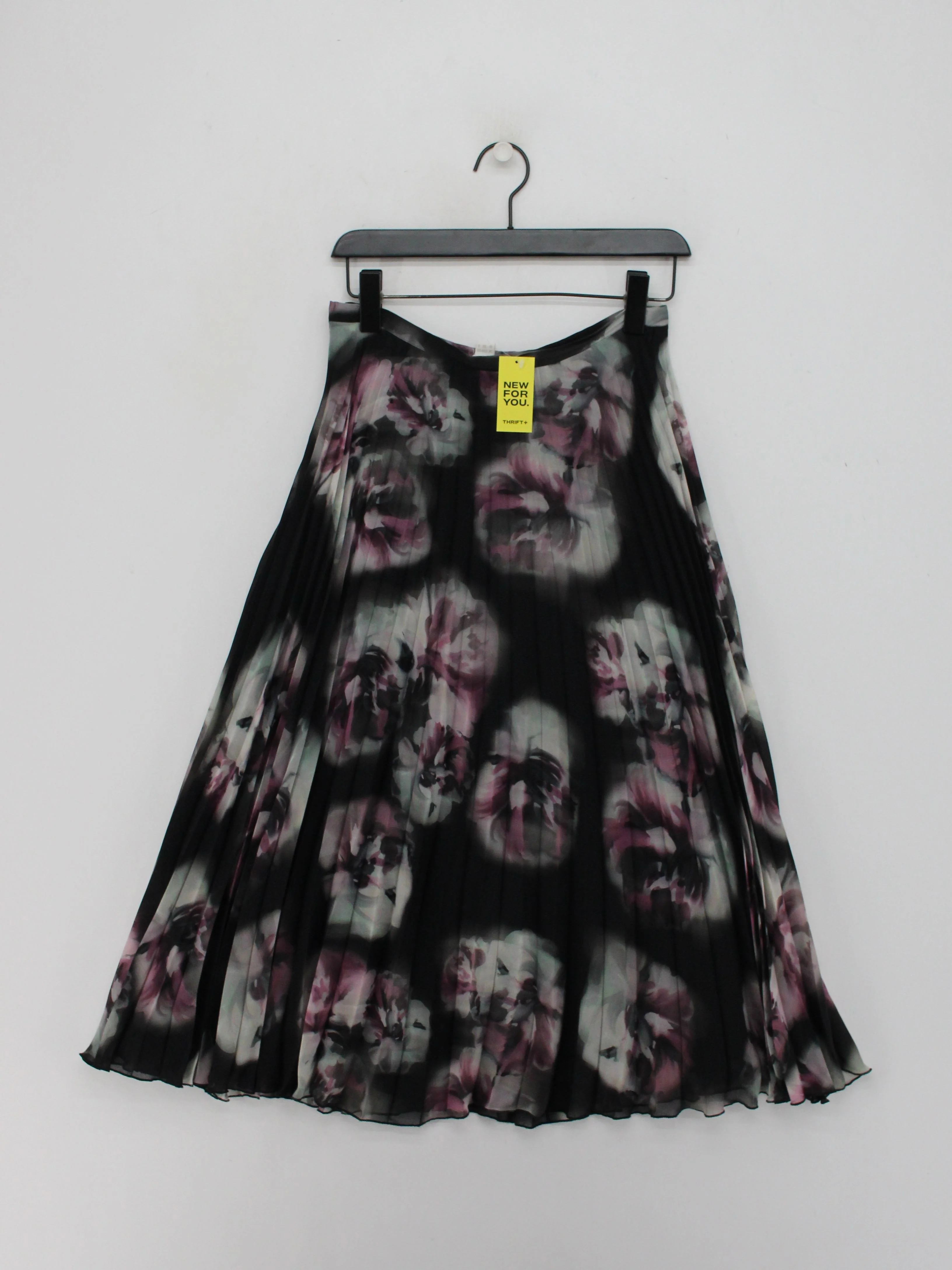 Monsoon Women's Midi Skirt UK 10 Multi Floral 100% Polyester Midi Pleated - Image 2