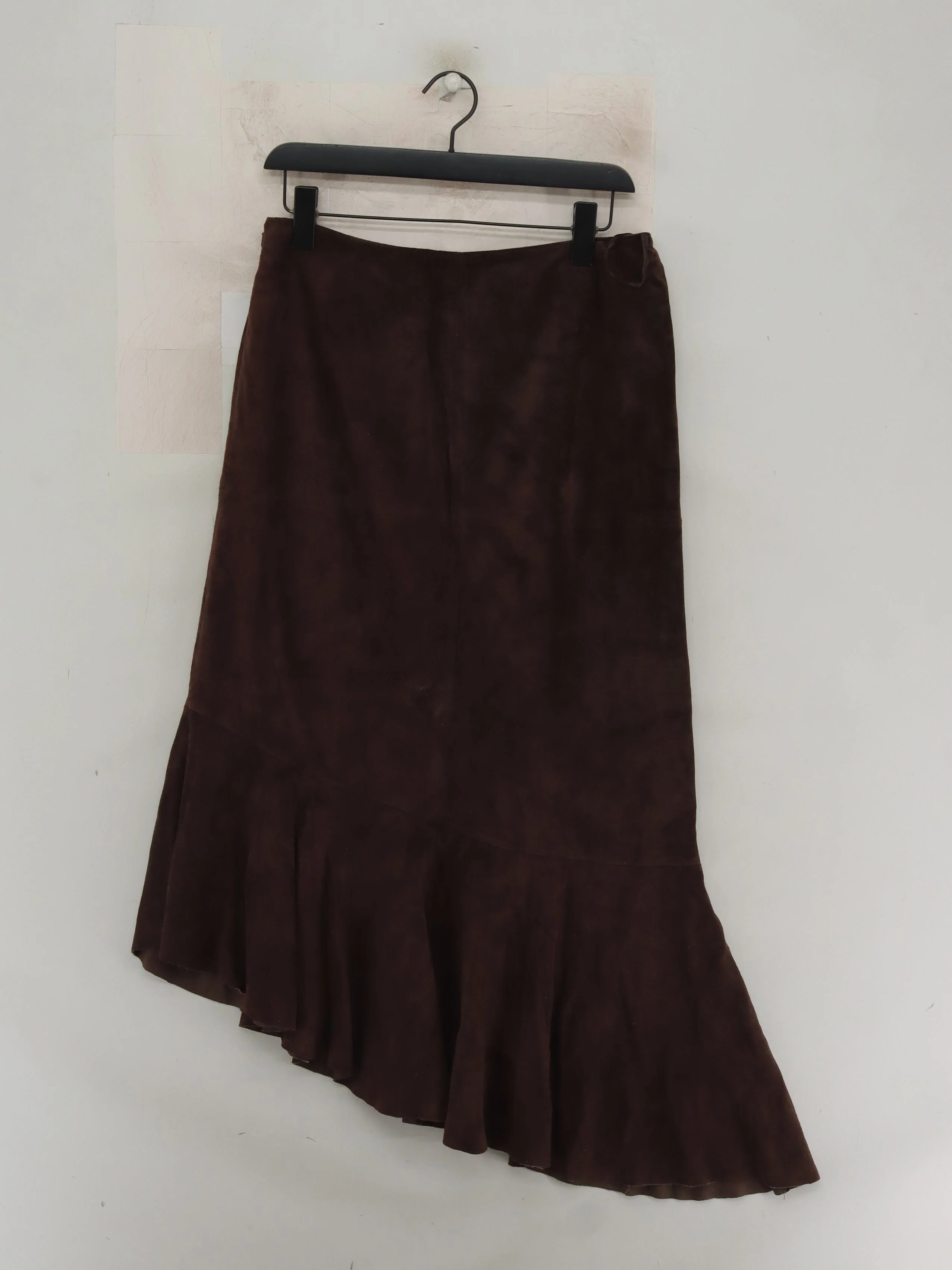 Monsoon Women's Midi Skirt UK 12 Brown Leather with Acetate Midi A-Line - Image 2