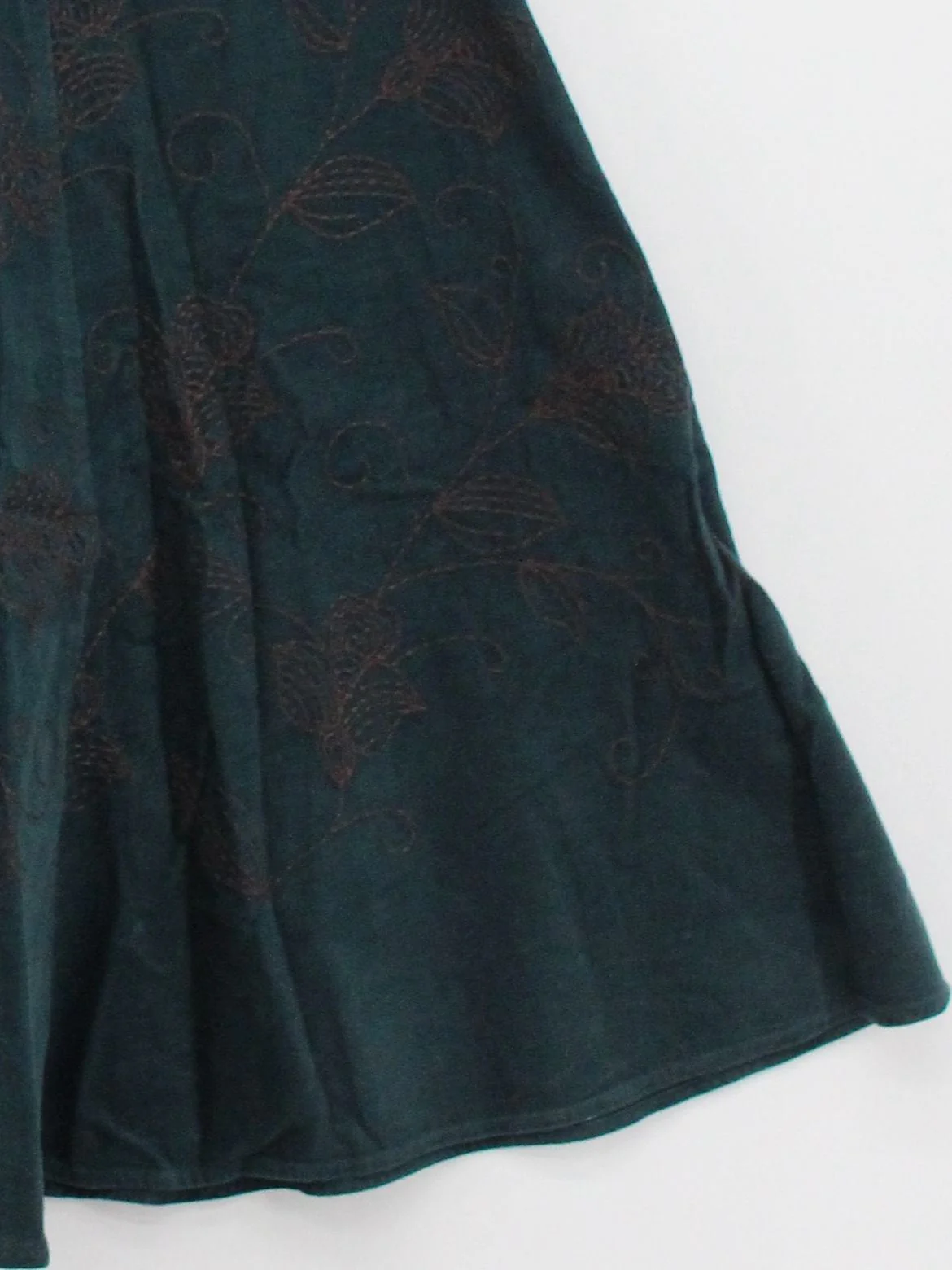 Monsoon Women's Midi Skirt UK 14 Green 100% Cotton Midi A-Line - Image 4