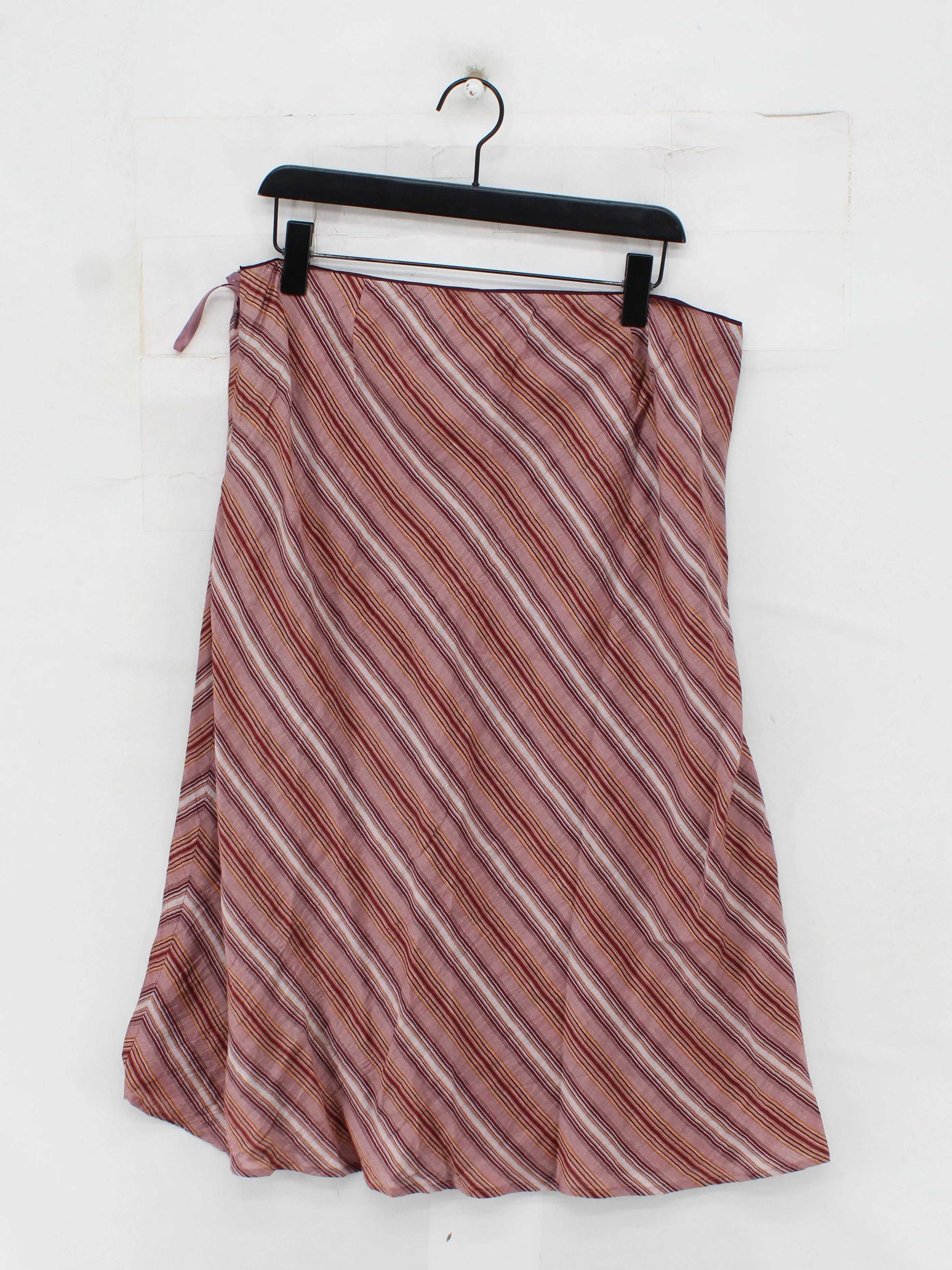 Monsoon Women's Midi Skirt UK 16 Brown Linen with Nylon, Acetate A-Line - Image 2