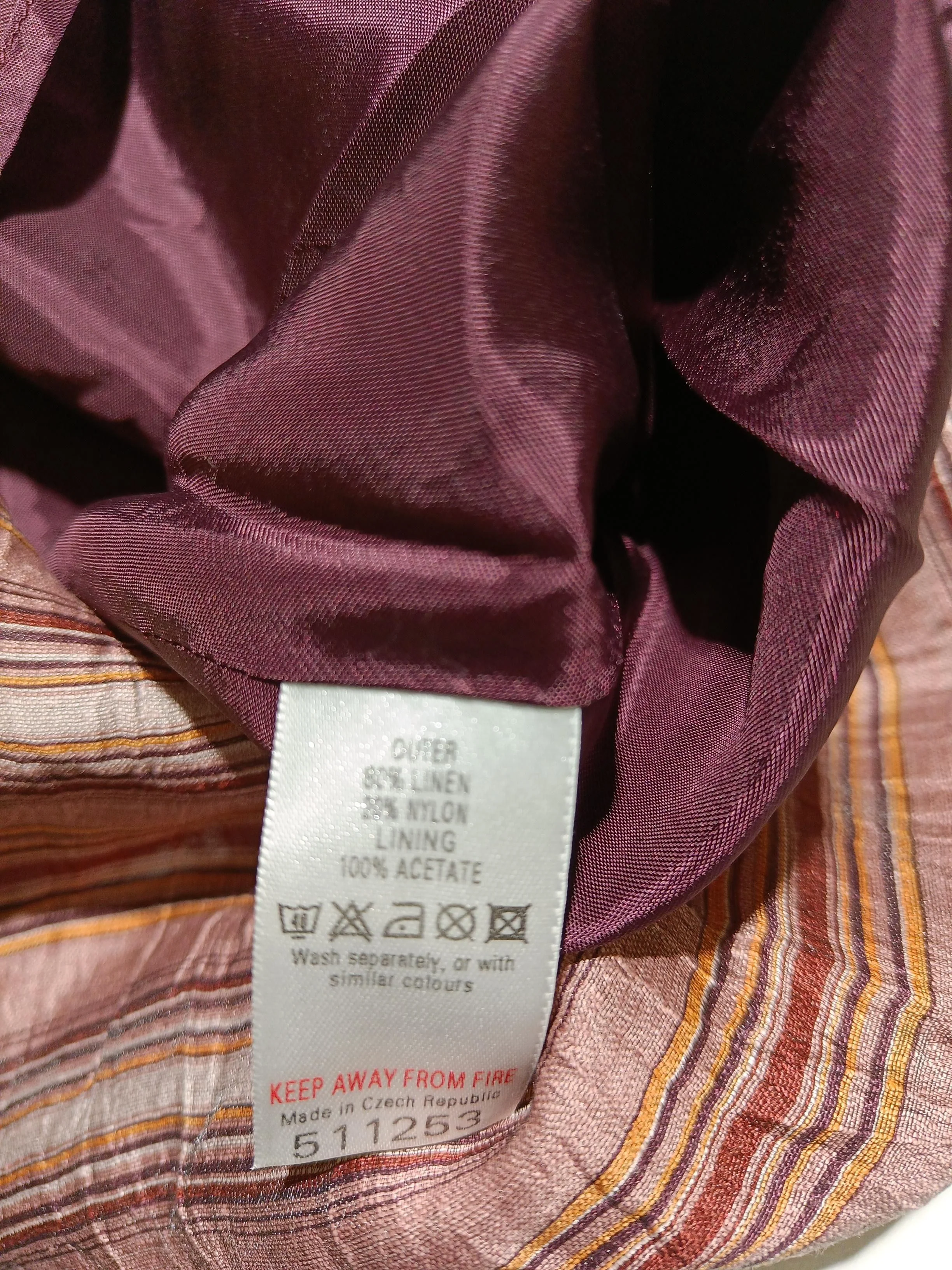 Monsoon Women's Midi Skirt UK 16 Brown Linen with Nylon, Acetate A-Line - Image 6