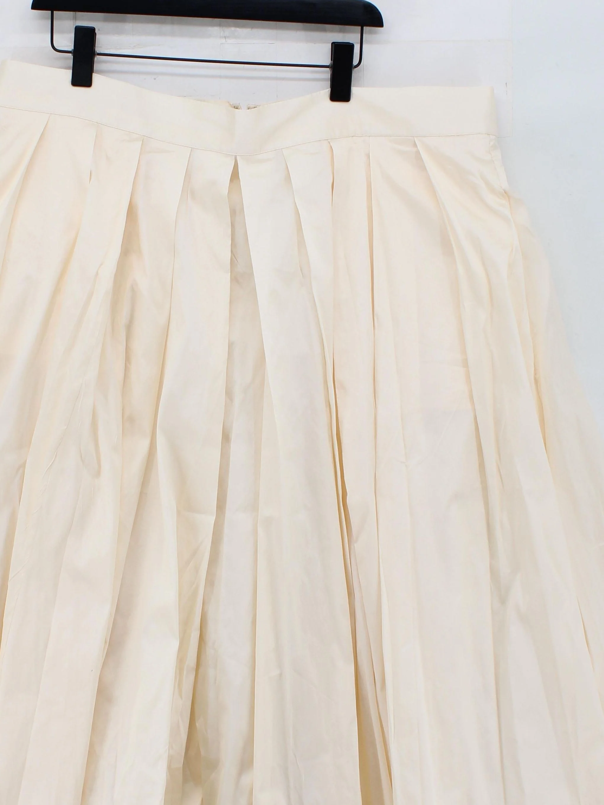 Monsoon Women's Midi Skirt UK 22 Cream 100% Polyester Midi Pleated - Image 3