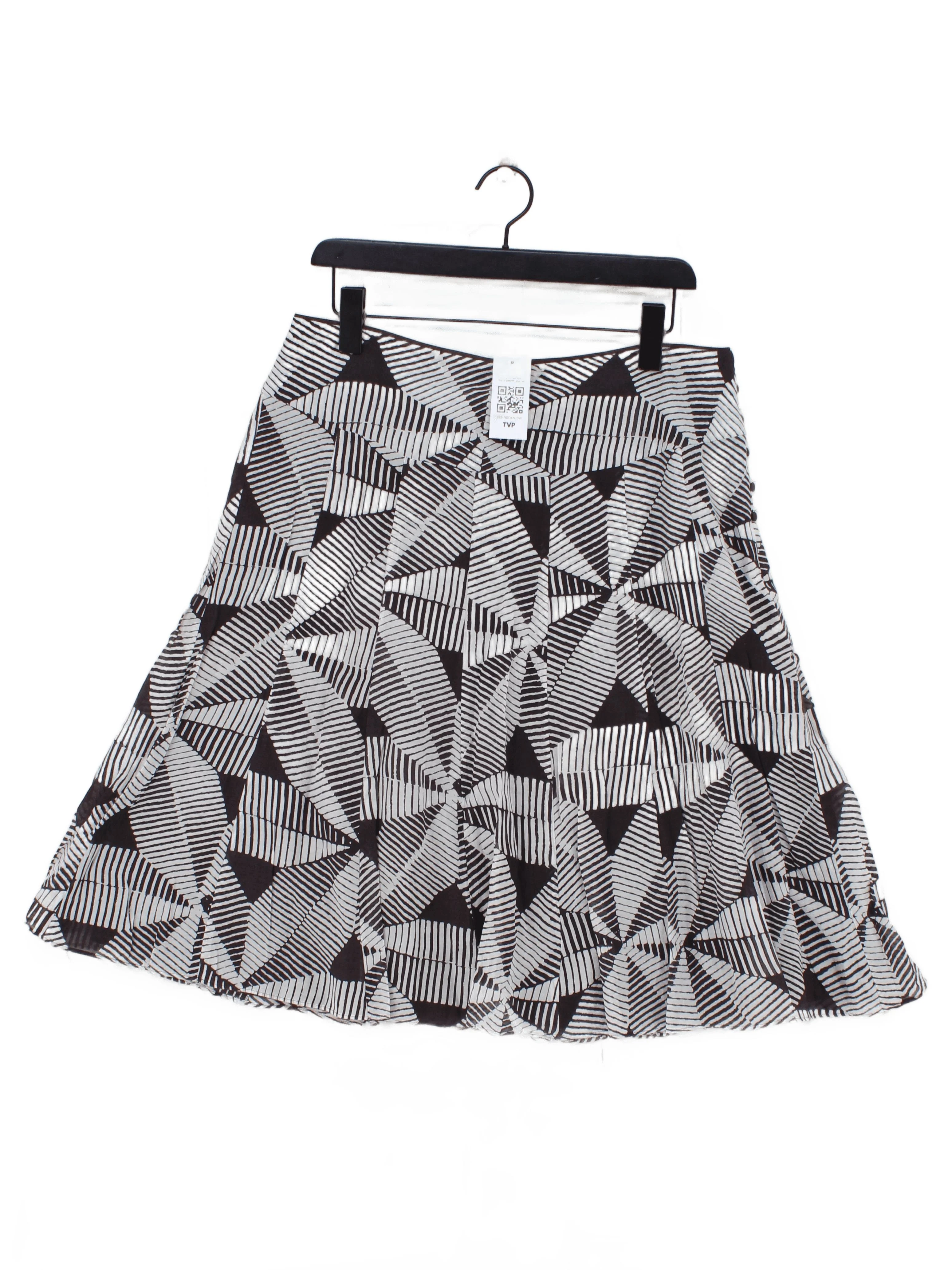 Monsoon Women's Mini Skirt UK 14 Multi Cotton with Silk, Polyester Mini