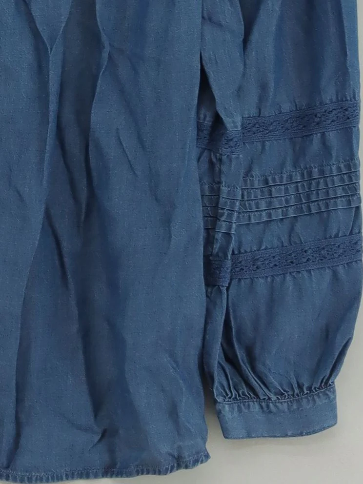 Monsoon Women's Shirt M Blue 100% Lyocell Modal Long Sleeve Collared Basic - Image 4