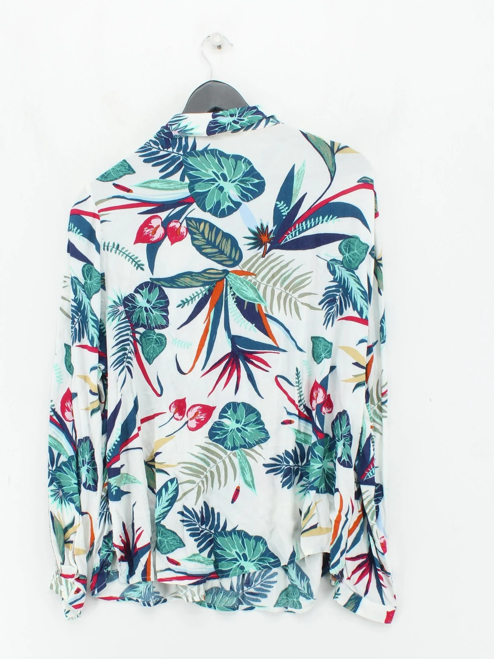 Monsoon Women's Shirt UK 22 Multi Floral 100% Viscose Long Sleeve Collared Basic - Image 2