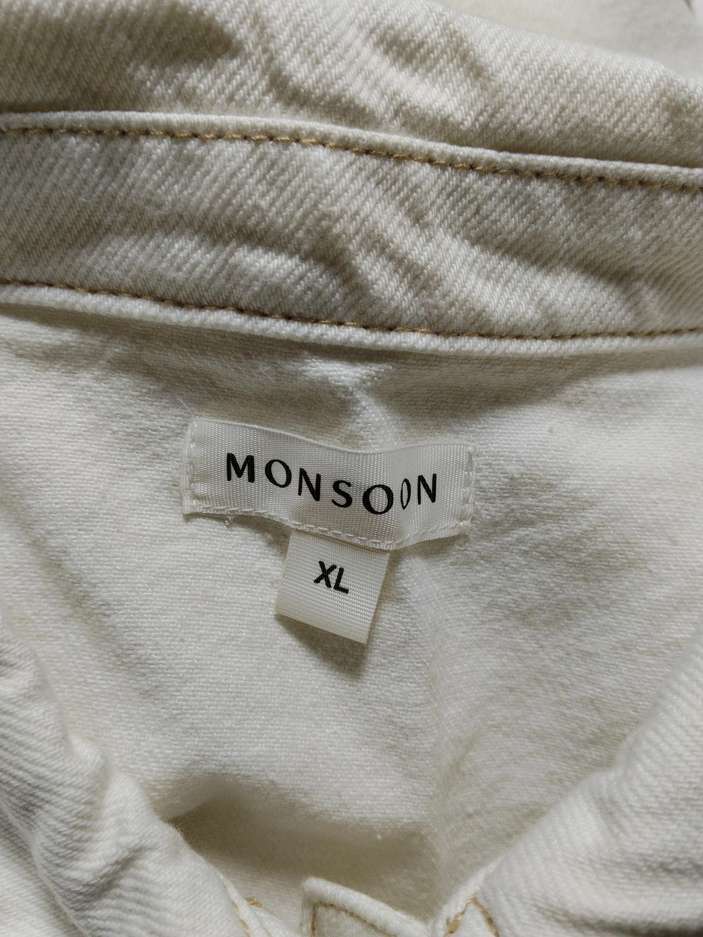 Monsoon Women's Shirt XL White 100% Cotton Long Sleeve Collared Basic - Image 5