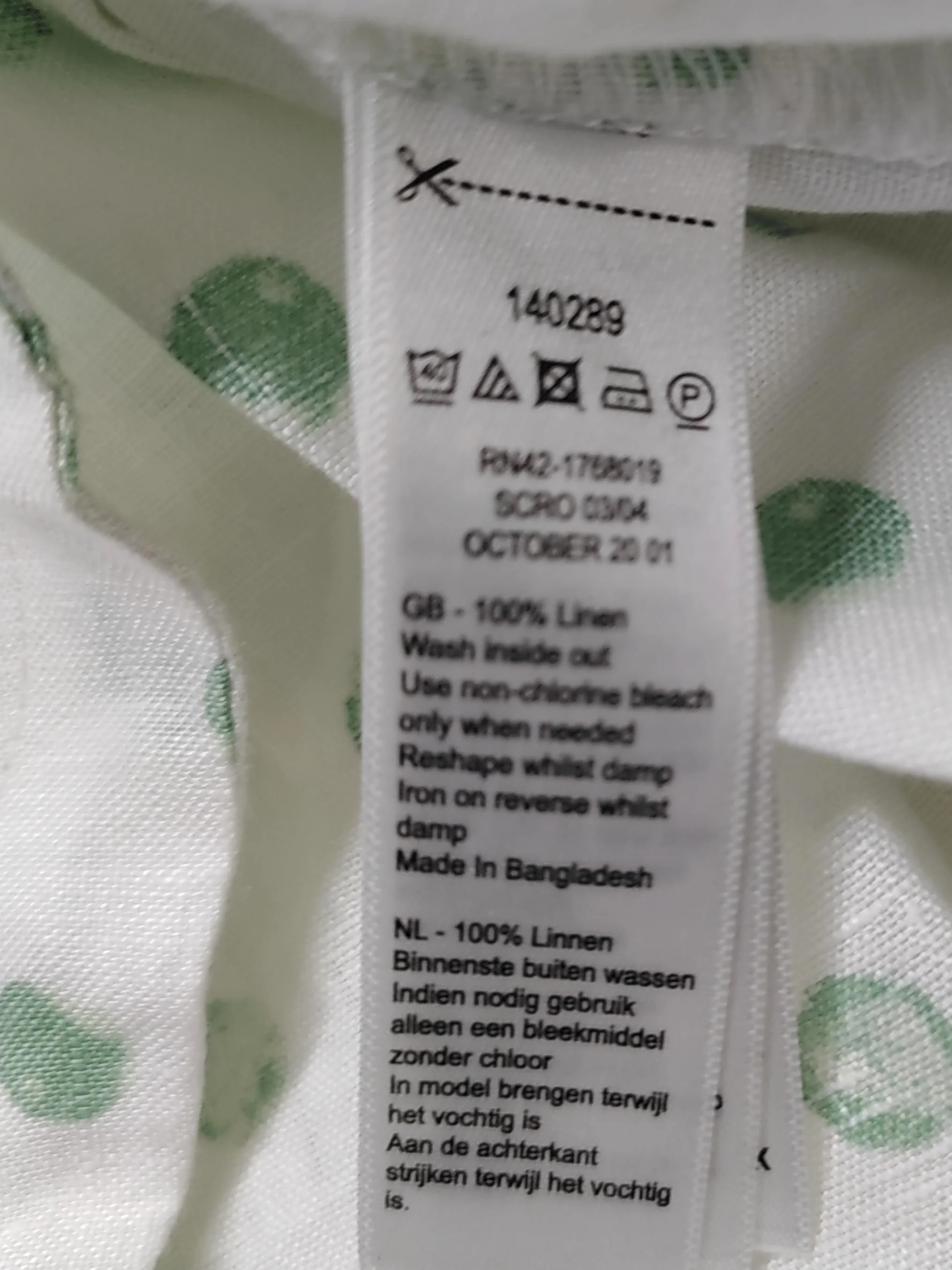 Monsoon Women's Shirt XL White Polkadot 100% Linen Long Sleeve Collared Basic - Image 6