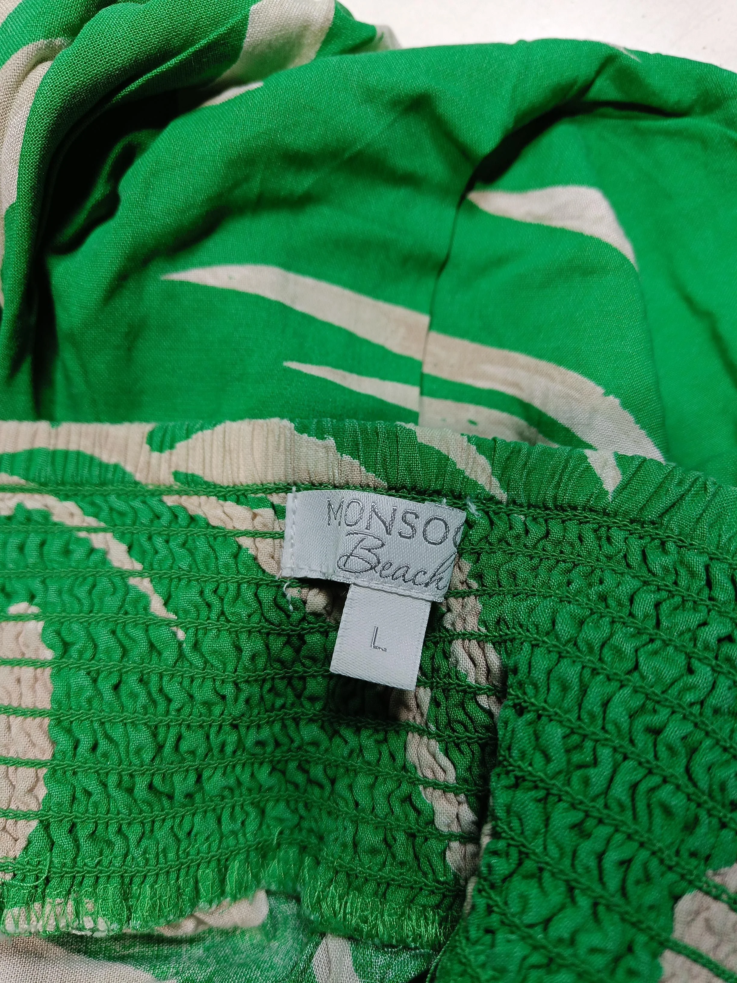 Monsoon Women's Shorts L Green Floral 100% Viscose Sweat - Image 5