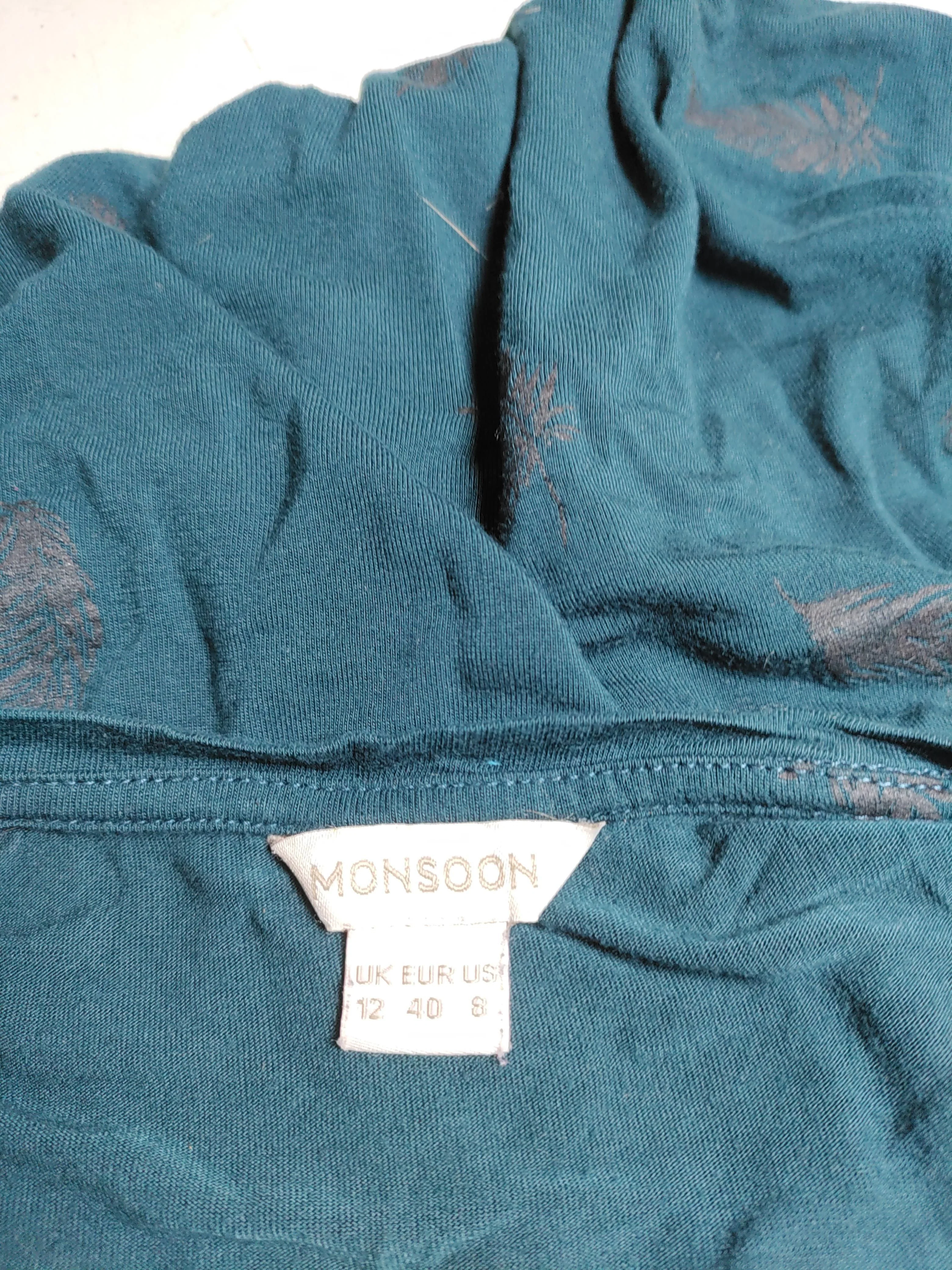 Monsoon Women's T-Shirt M Green 100% Viscose Basic - Image 7