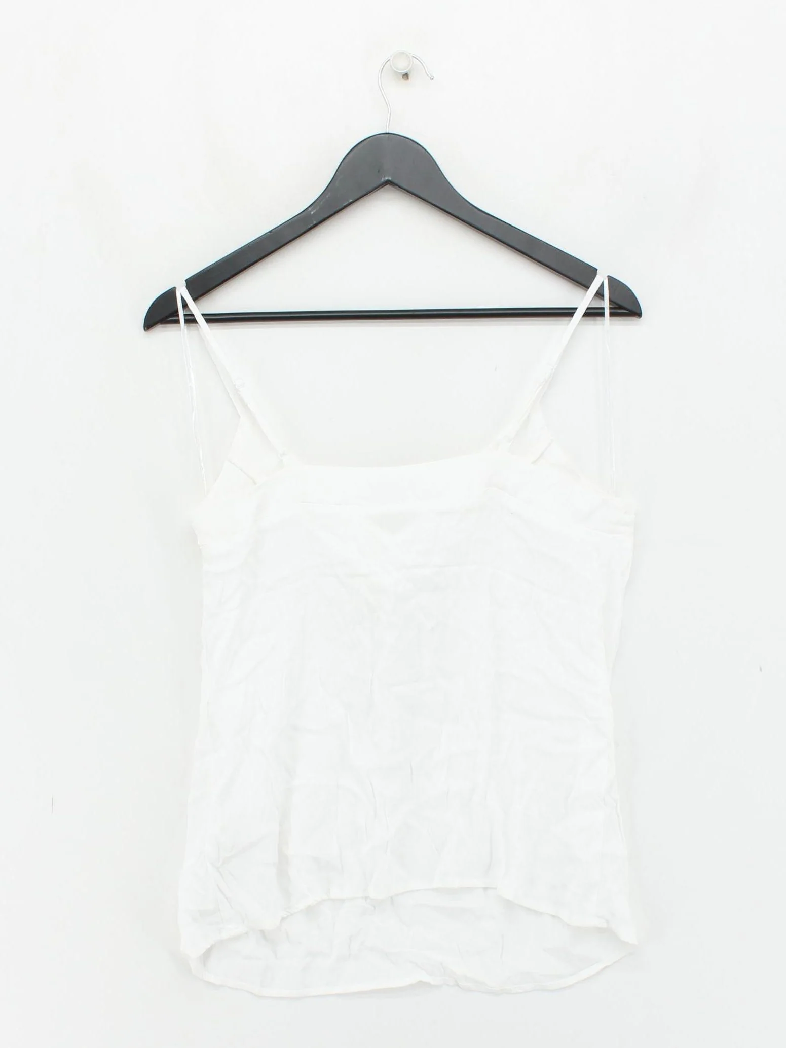 Monsoon Women's T-Shirt M White 100% Viscose Sleeveless V-Neck Camisole - Image 2