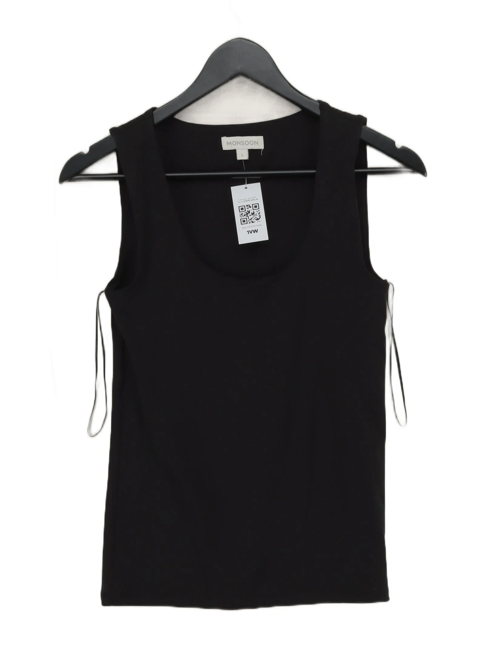 Monsoon Women's T-Shirt S Black Polyester with Elastane Basic