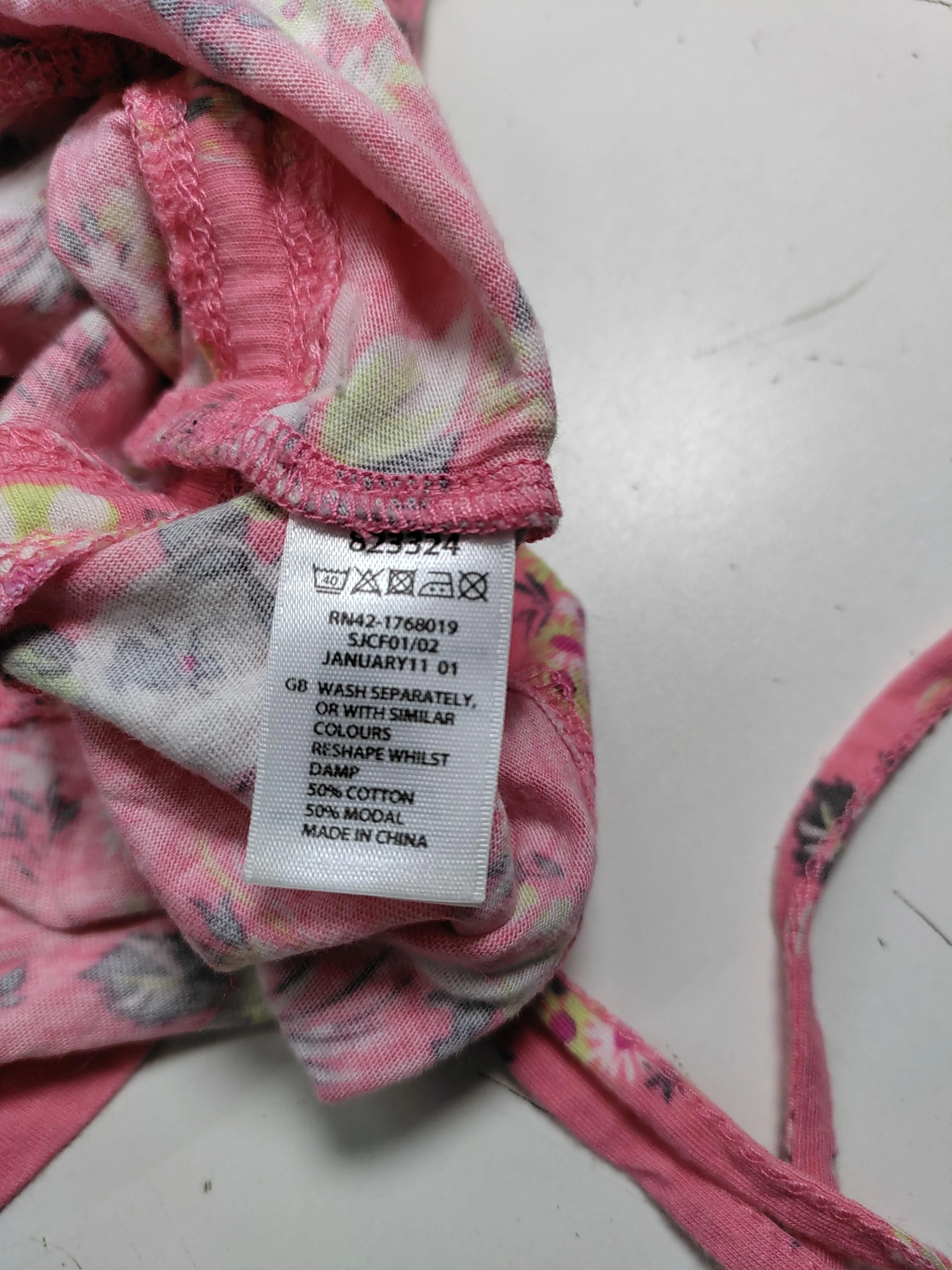 Monsoon Women's T-Shirt UK 12 Pink Cotton with Lyocell Modal Camisole - Image 6