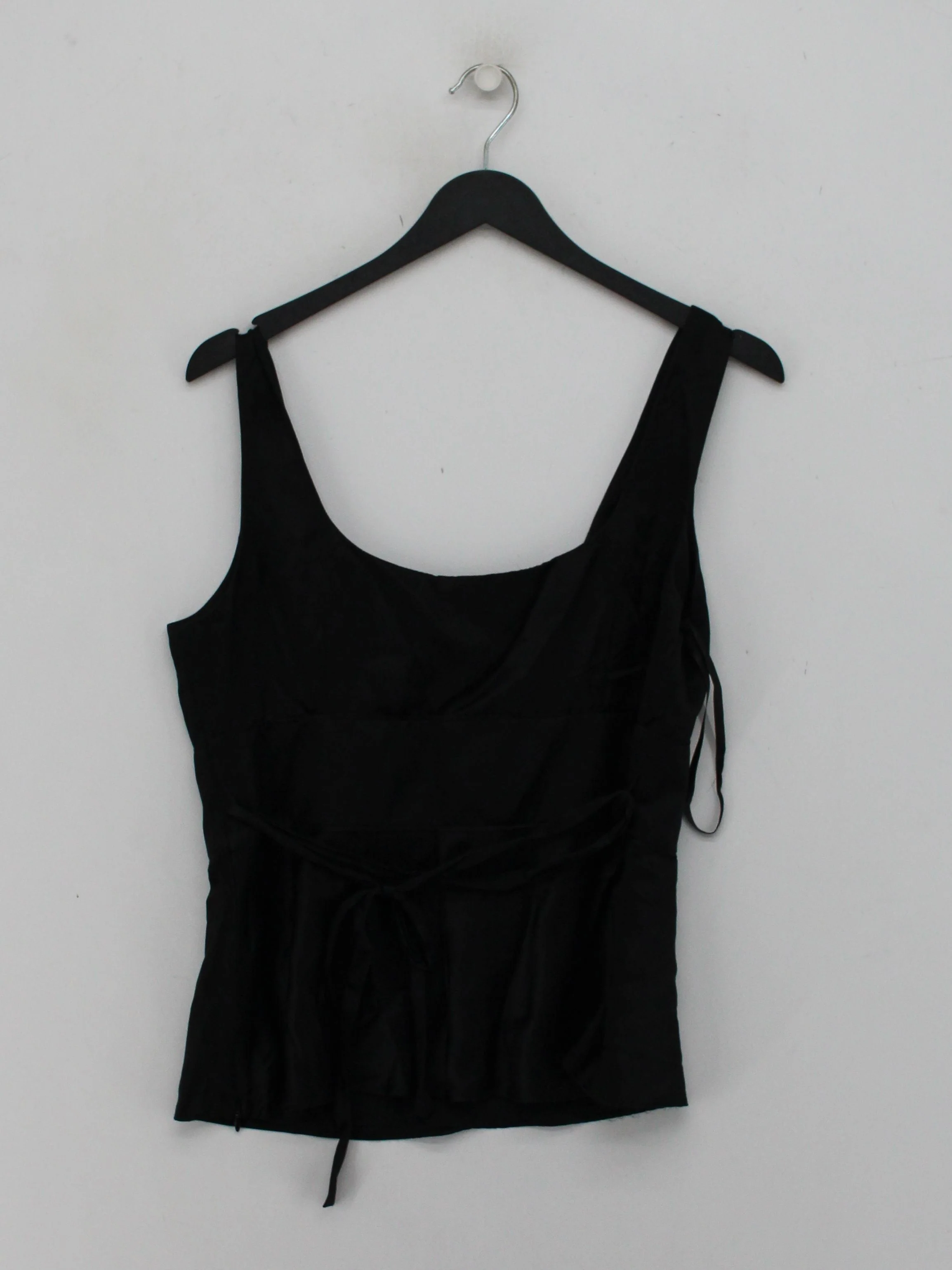 Monsoon Women's T-Shirt UK 14 Black Silk with Cotton, Polyester Basic - Image 2