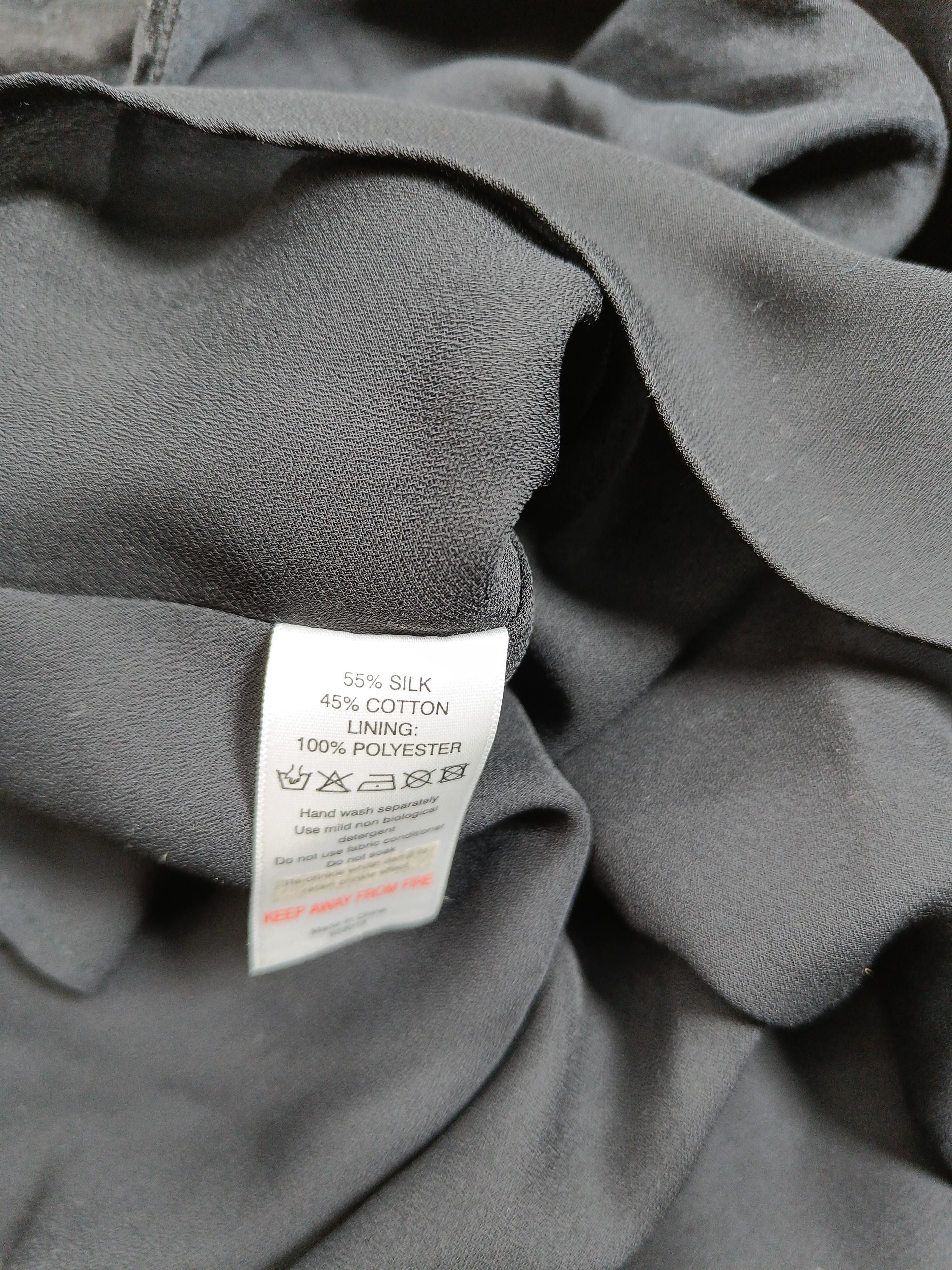 Monsoon Women's T-Shirt UK 14 Black Silk with Cotton, Polyester Basic - Image 6