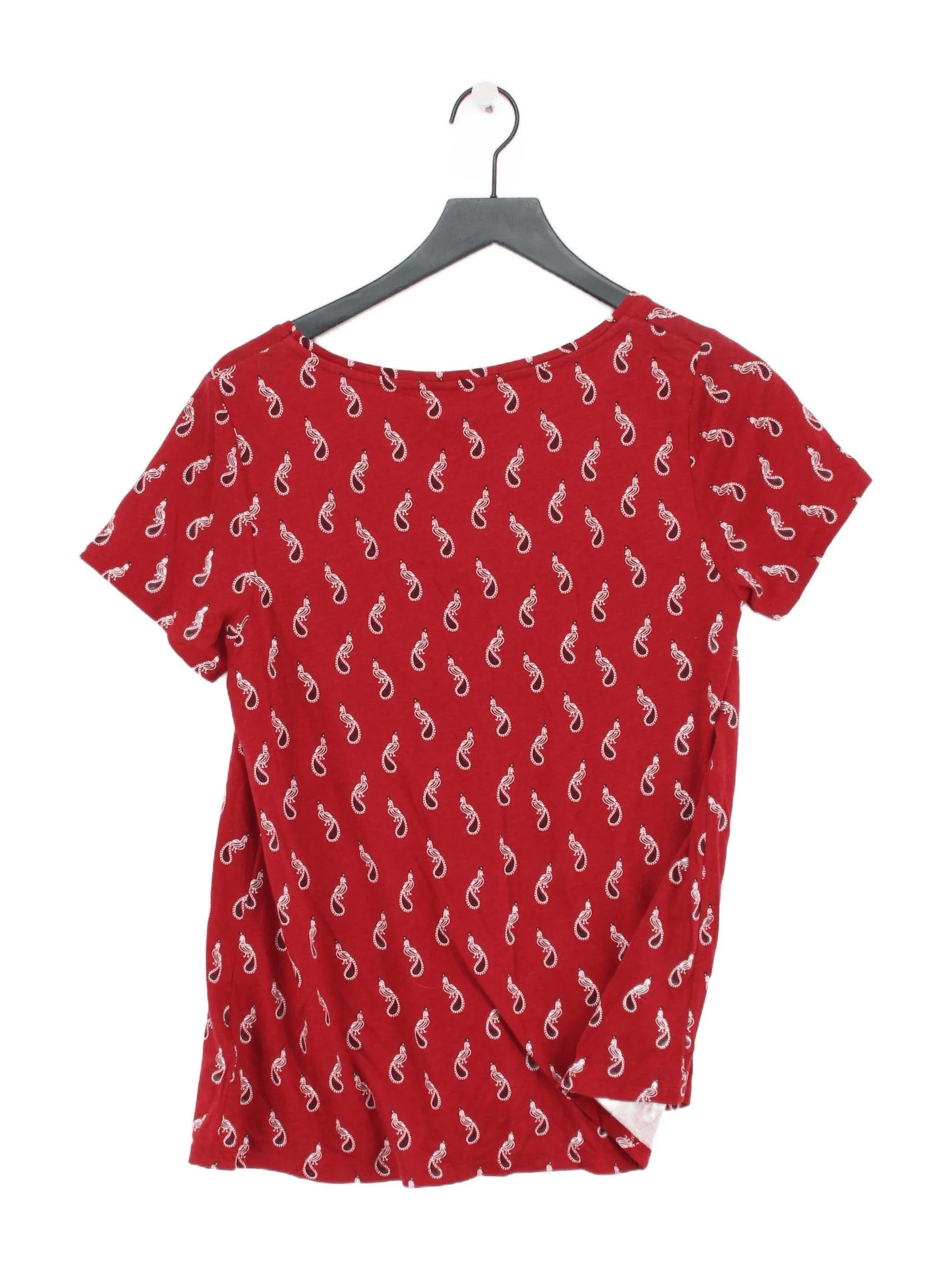 Monsoon Women's T-Shirt UK 14 Red Cotton with Lyocell Modal Basic