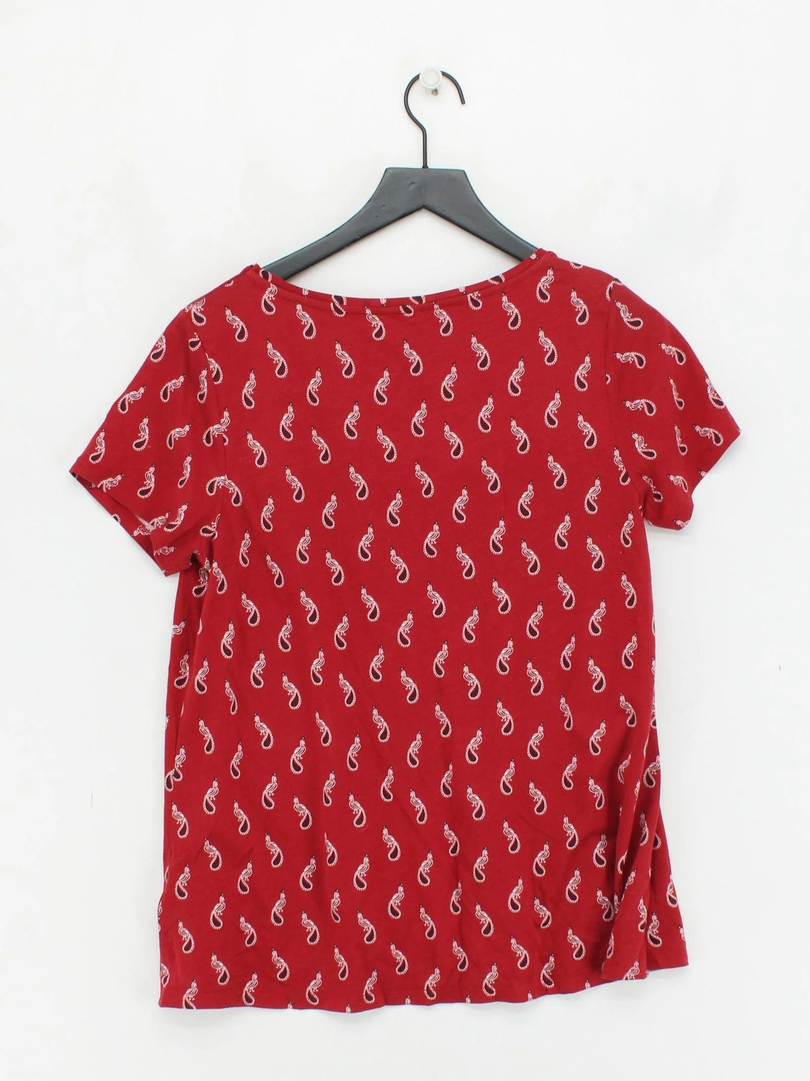 Monsoon Women's T-Shirt UK 14 Red Cotton with Lyocell Modal Basic - Image 2