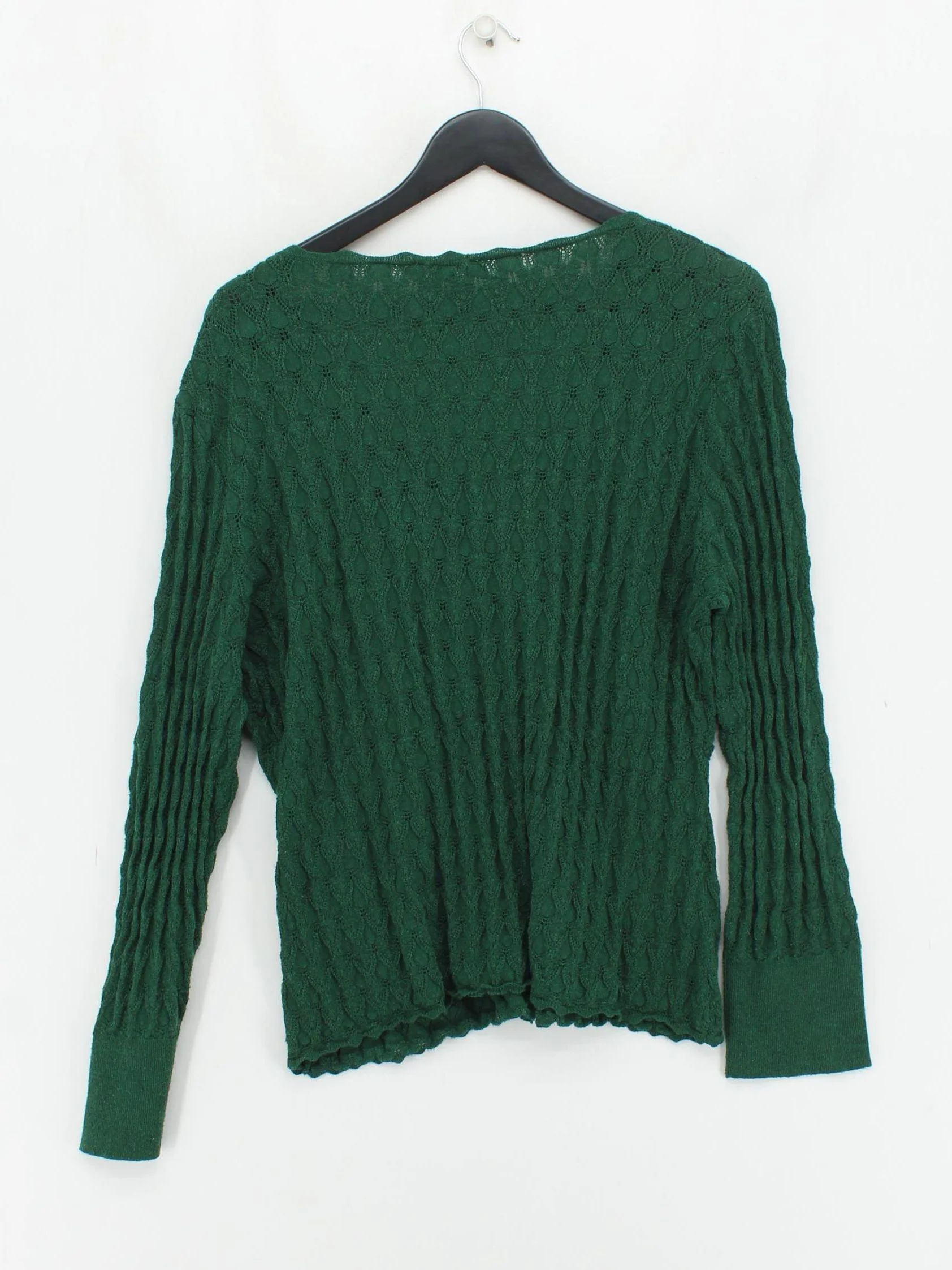 Monsoon Women's Top L Green Polyester with Nylon Long Sleeve V-Neck Basic - Image 2