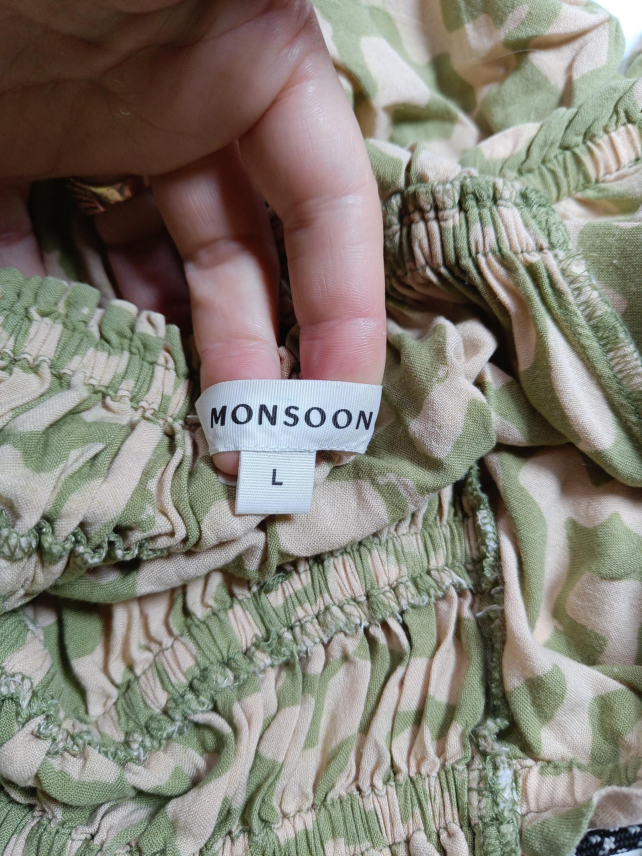 Monsoon Women's Top L Multi Geometric 100% Viscose Short Sleeve Round Neck Basic - Image 5