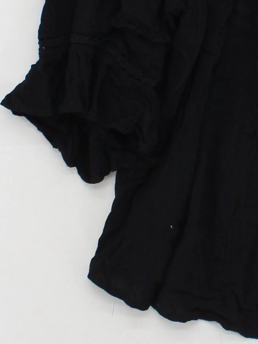 Monsoon Women's Top M Black 100% Viscose 3/4 Sleeve Round Neck Basic - Image 4