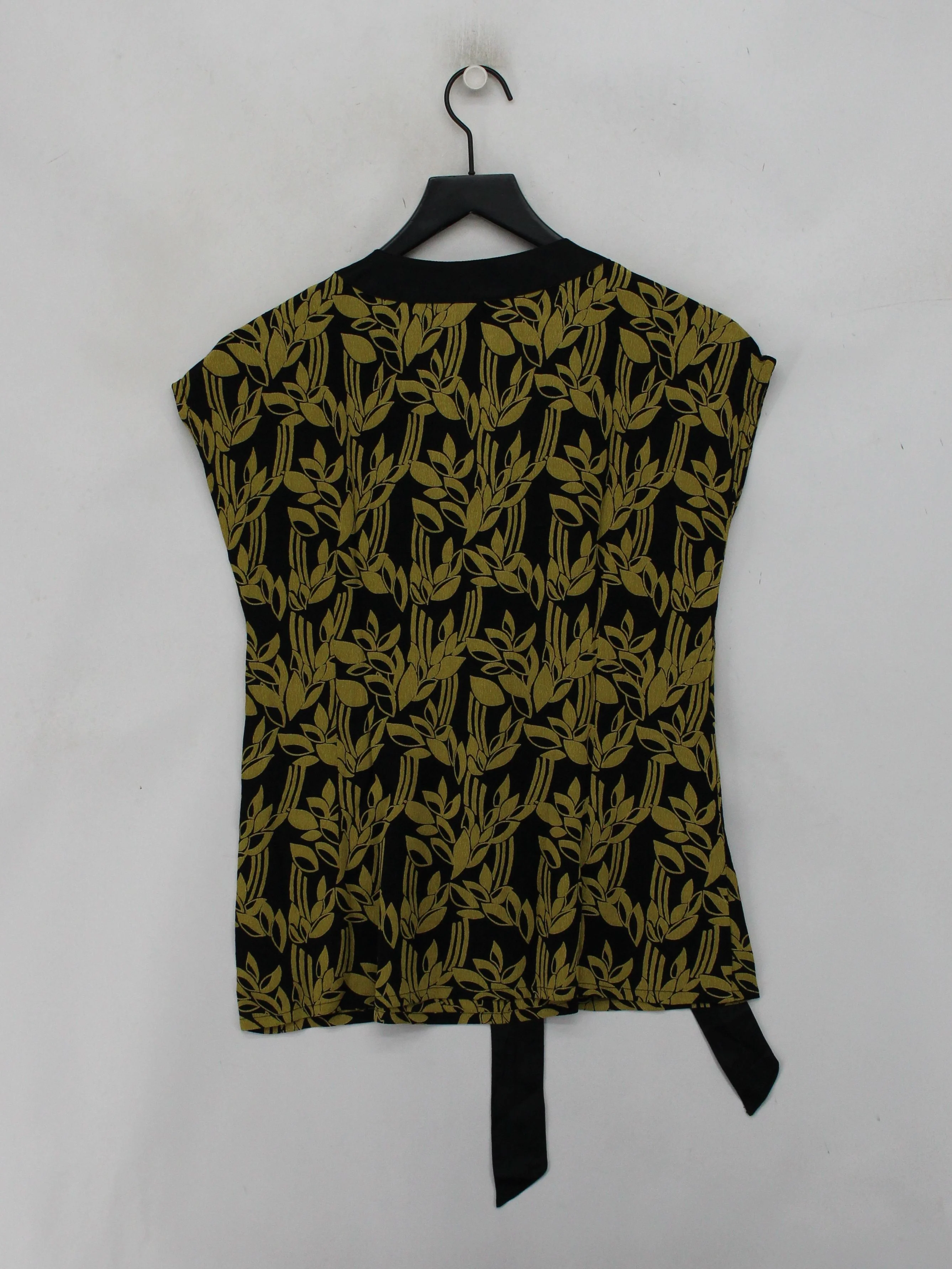 Monsoon Women's Top M Black Floral 100% Other Sleeveless V-Neck Basic - Image 2