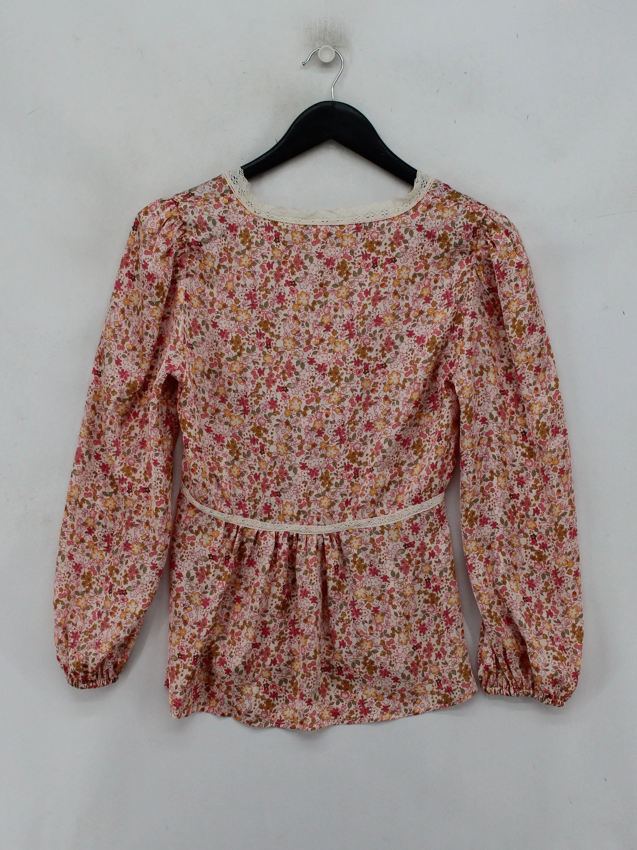 Monsoon Women's Top M Multi Floral 100% Polyester Long Sleeve V-Neck Basic - Image 2