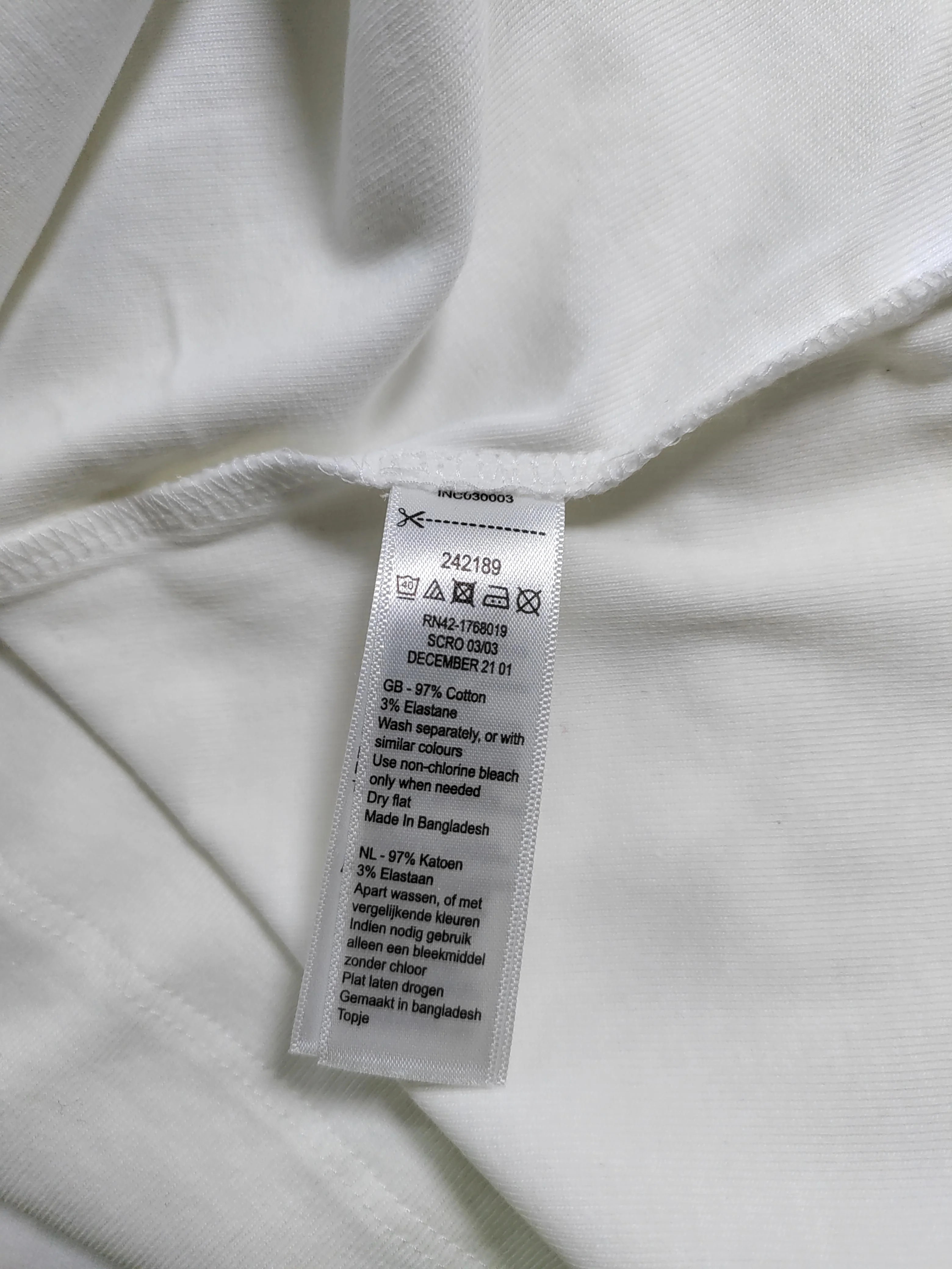 Monsoon Women's Top M White Cotton with Elastane Basic New with tags - Image 6