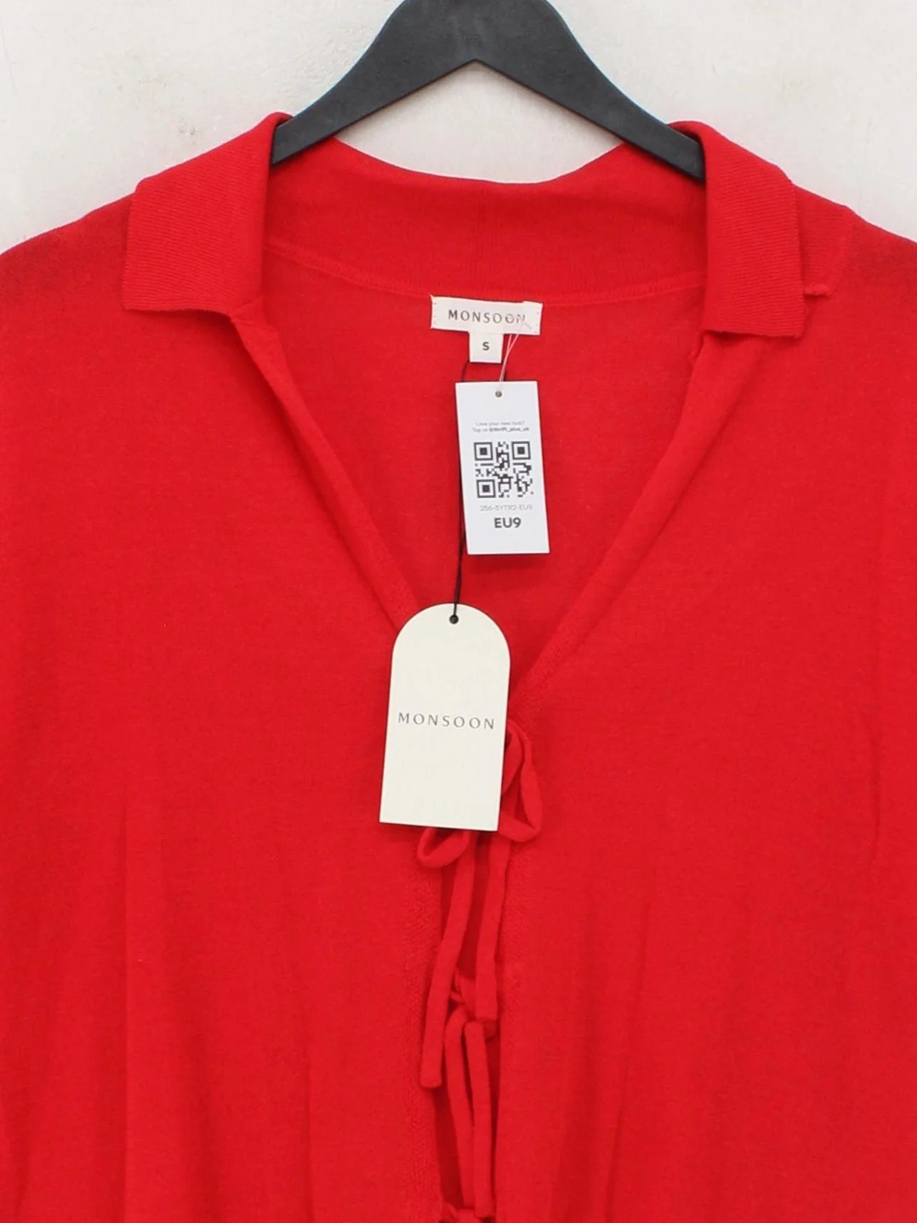 Monsoon Women's Top S Red Viscose with Polyamide, Linen Basic New with tags - Image 3