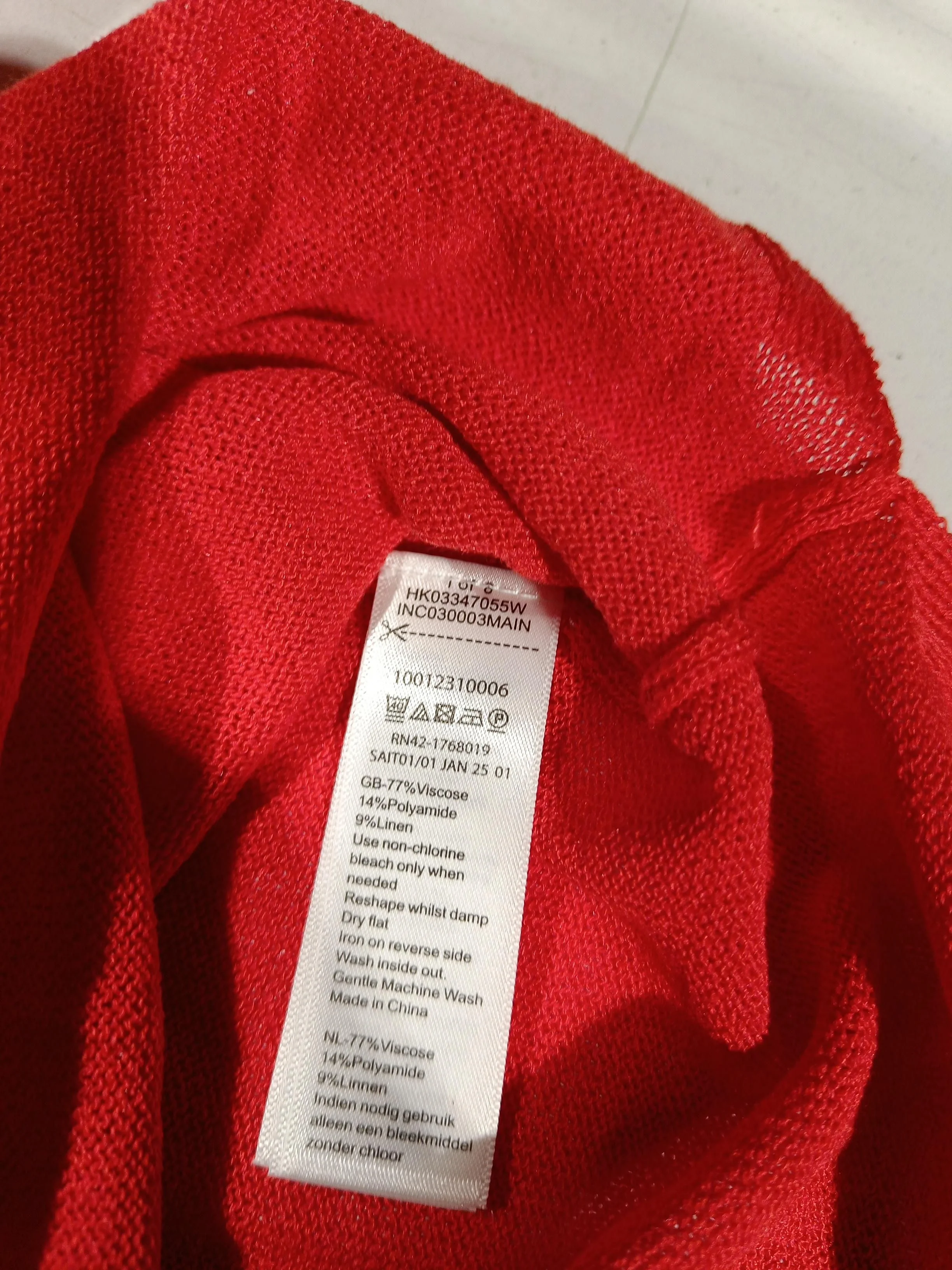 Monsoon Women's Top S Red Viscose with Polyamide, Linen Basic New with tags - Image 6