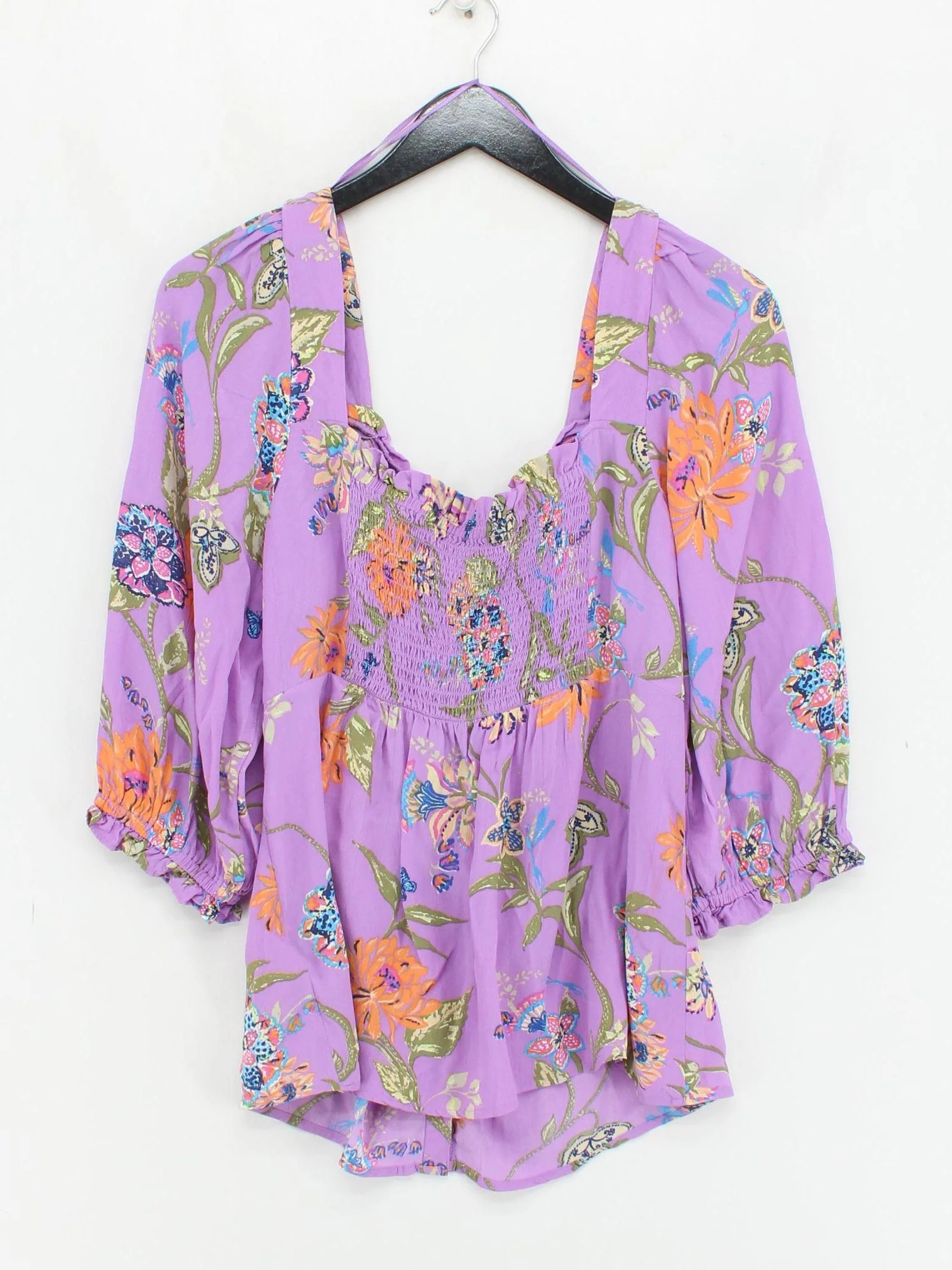 Monsoon Women's Top UK 12 Purple 100% Viscose Basic - Image 2