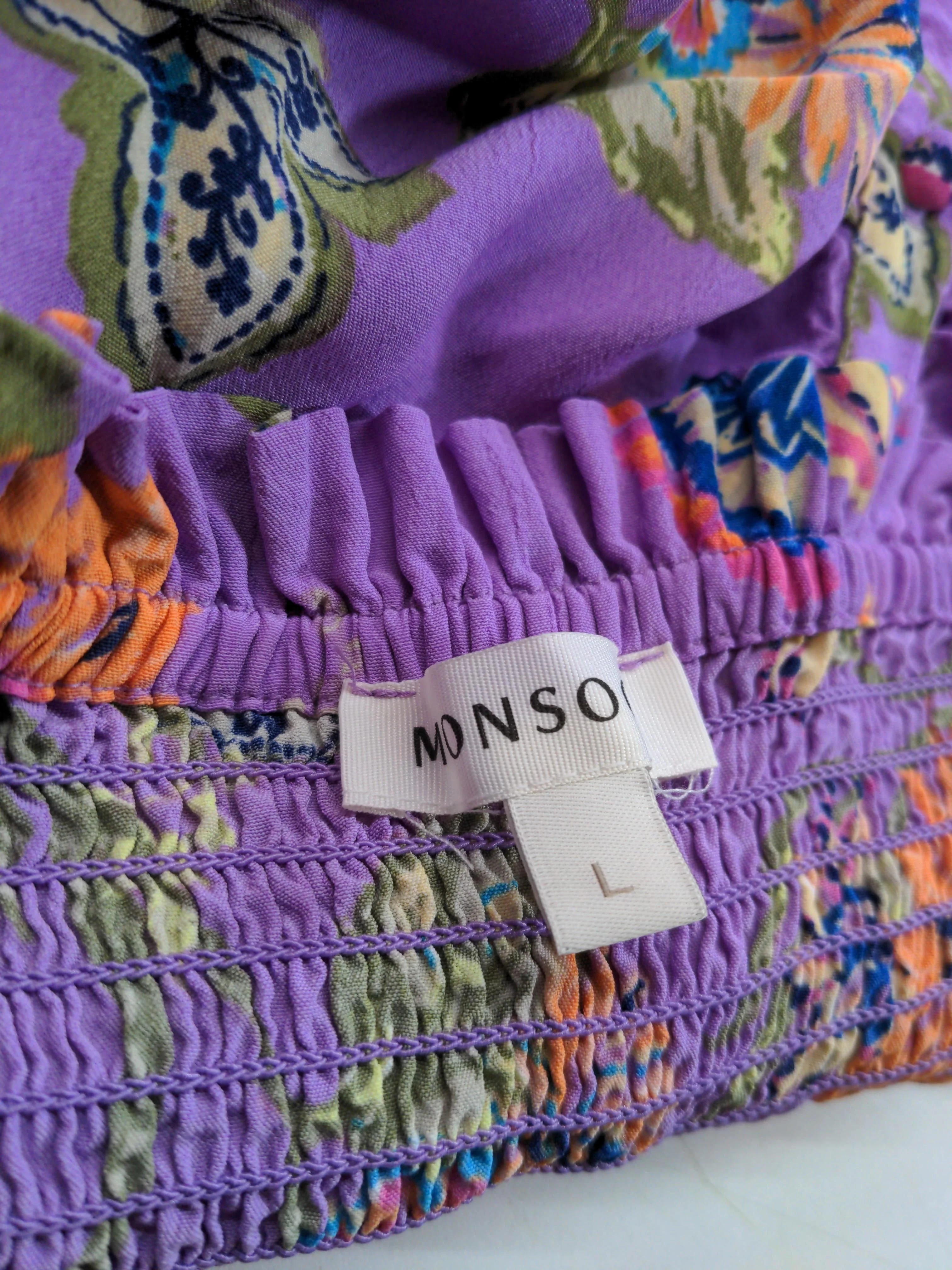 Monsoon Women's Top UK 12 Purple 100% Viscose Basic - Image 5