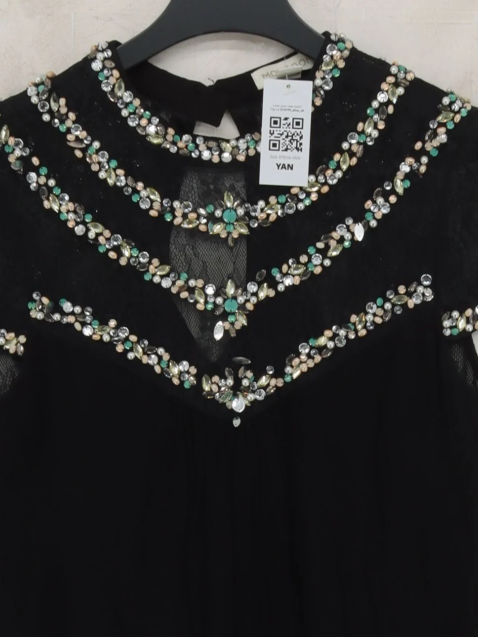 Monsoon Women's Top UK 14 Black 100% Other Short Sleeve Round Neck Basic - Image 3