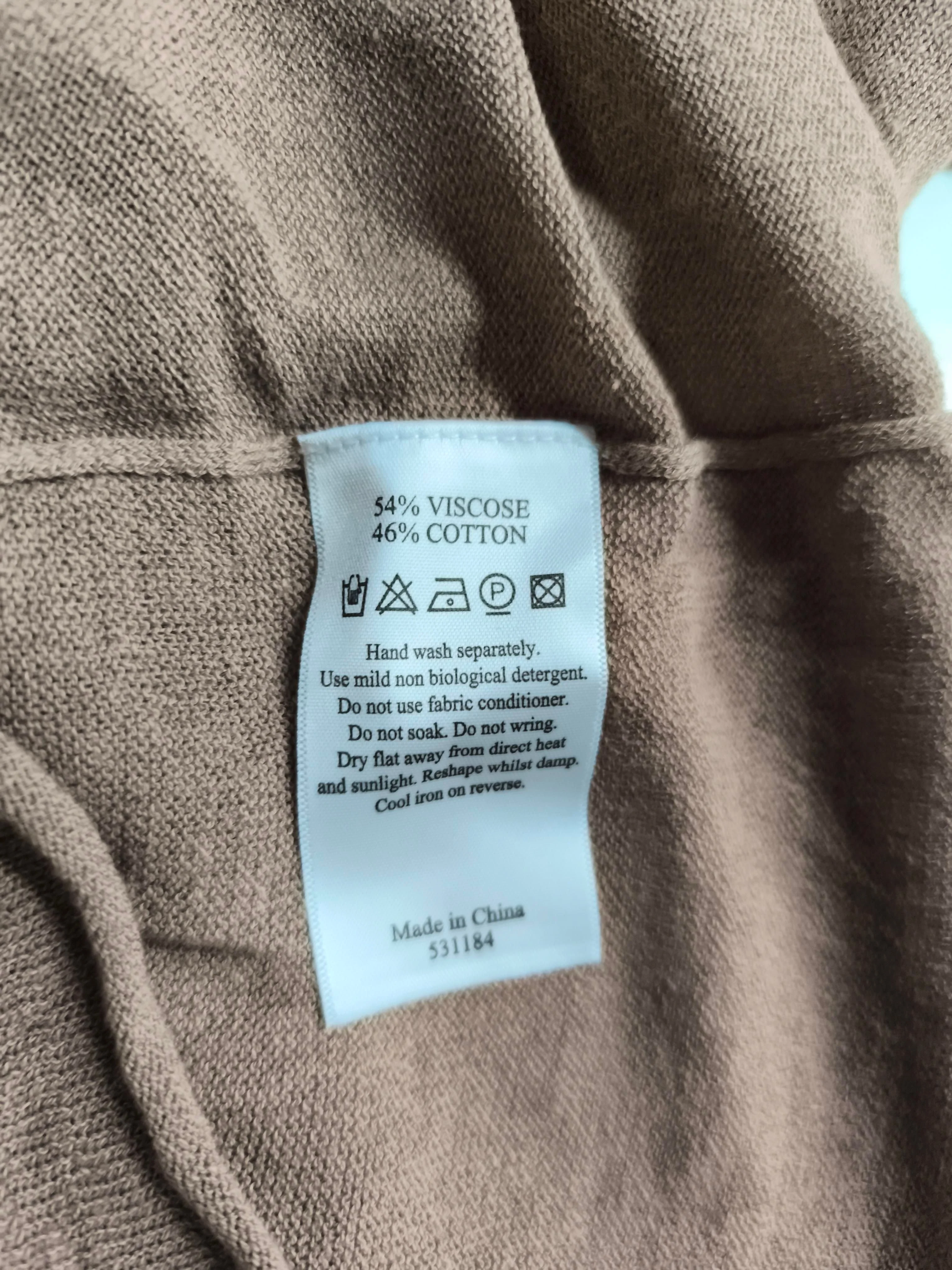 Monsoon Women's Top UK 14 Brown Viscose with Cotton Basic New with tags - Image 6